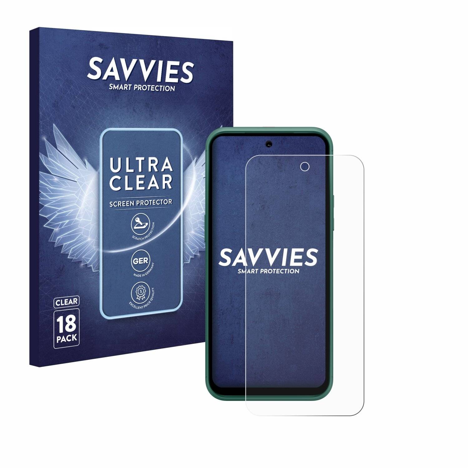 18x Savvies Displayschutz-Folie für Nokia XR21 Limited