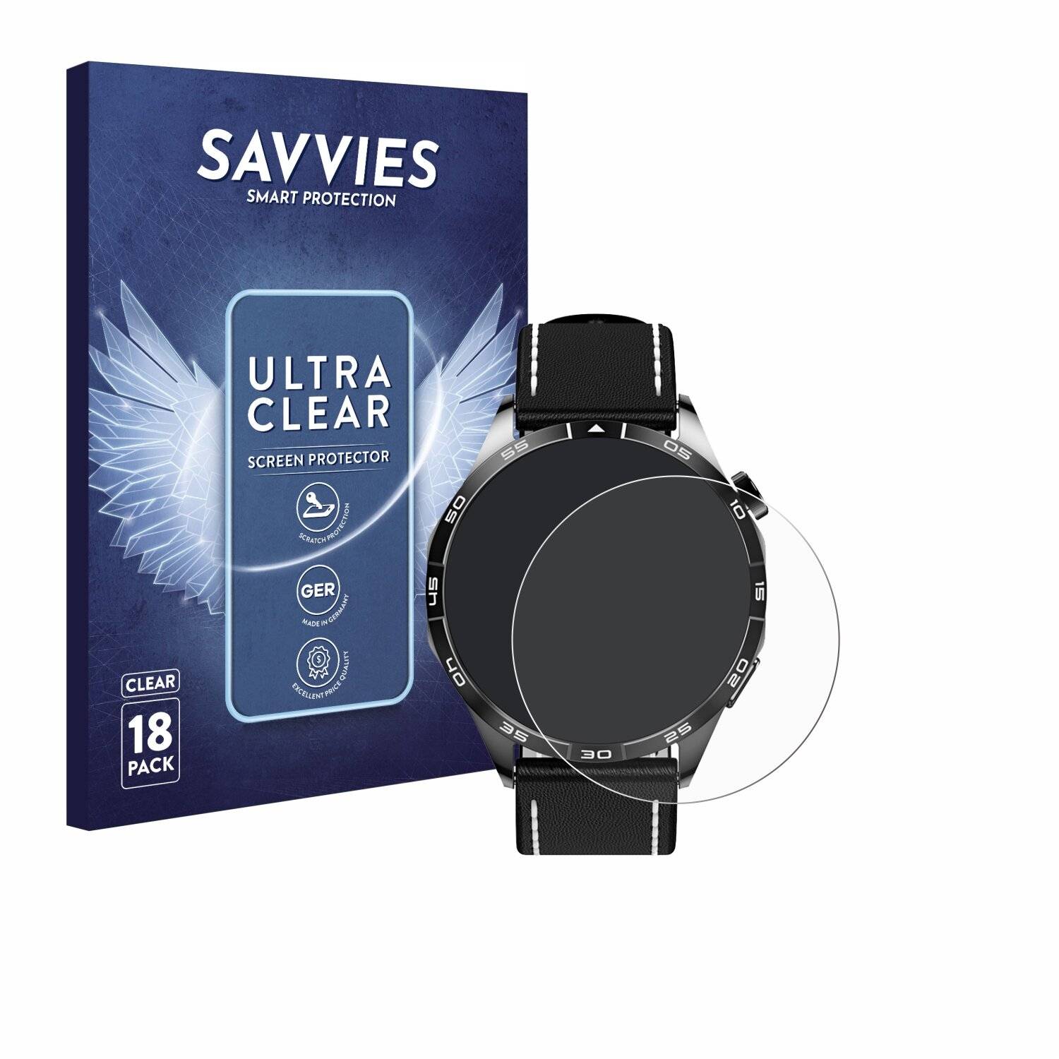 18x Savvies Displayschutz-Folie für Zentality WATCH GT