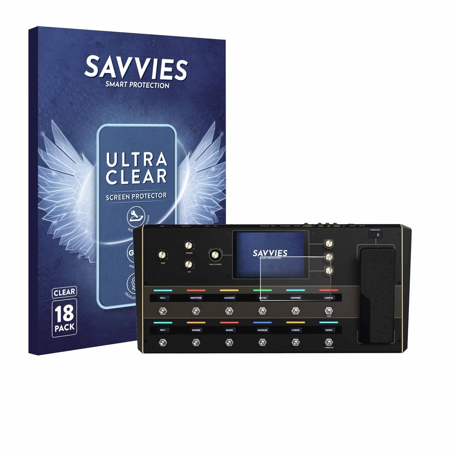 18x Savvies Displayschutz-Folie für Headrush