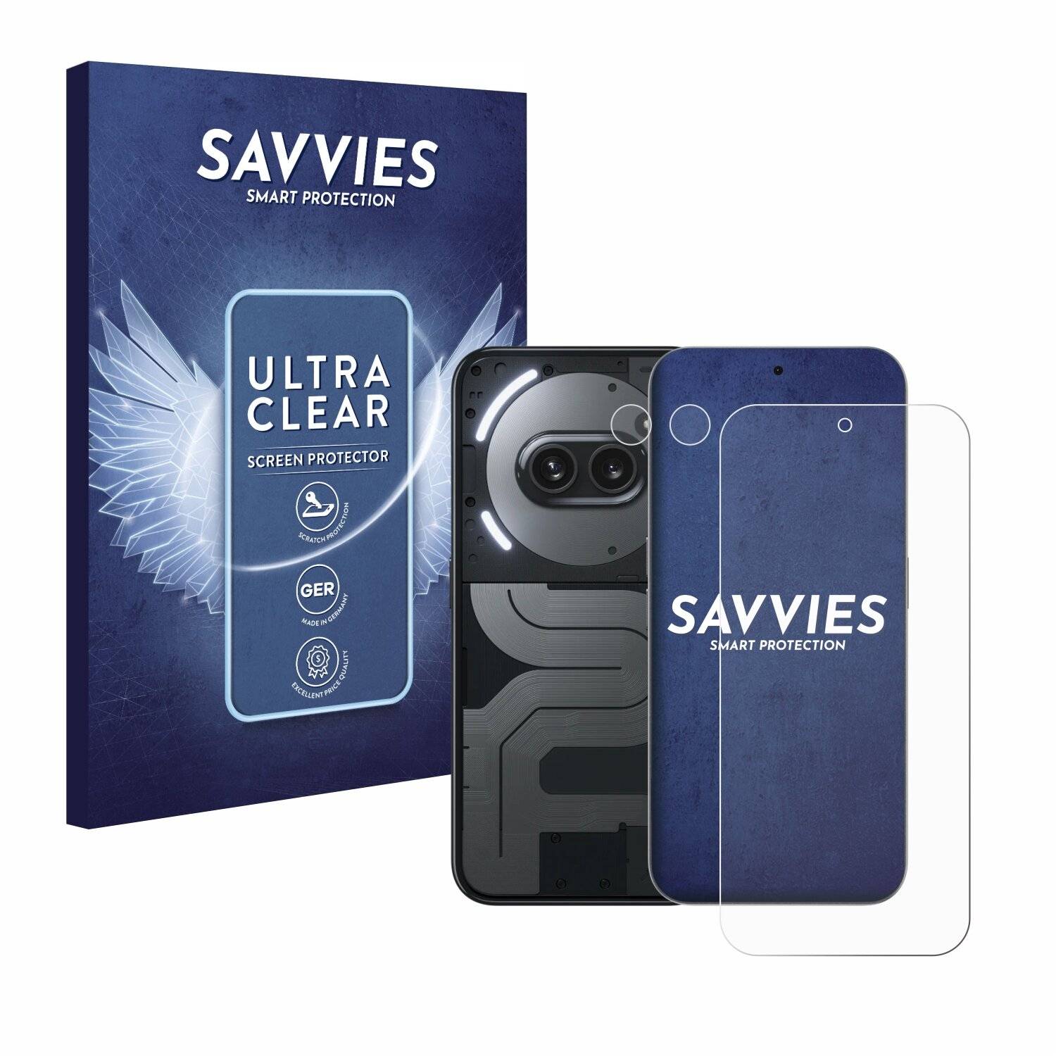 18x Savvies Displayschutz-Folie für Nothing Phone (2a) Plus