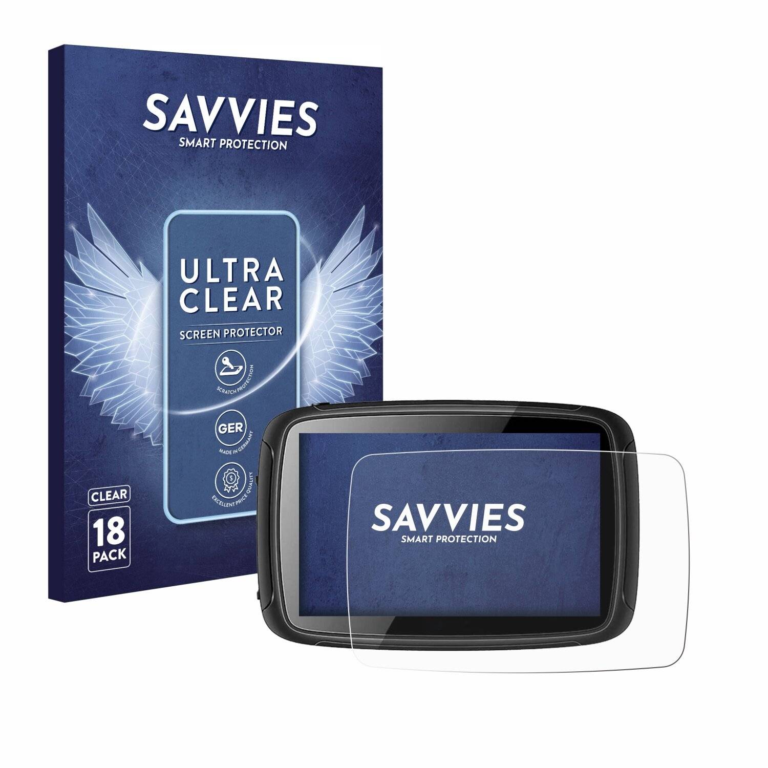 18x Savvies Displayschutz-Folie für Elebest Rider AM500