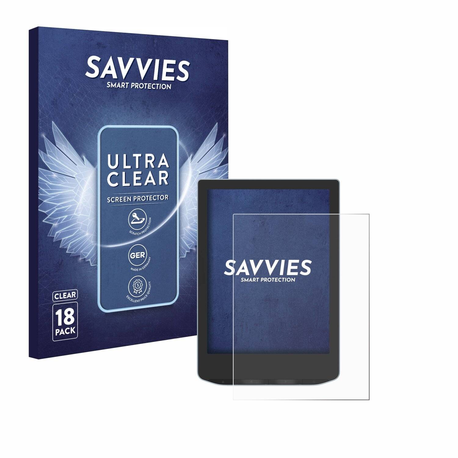 18x Savvies Displayschutz-Folie für Vivlio Light HD