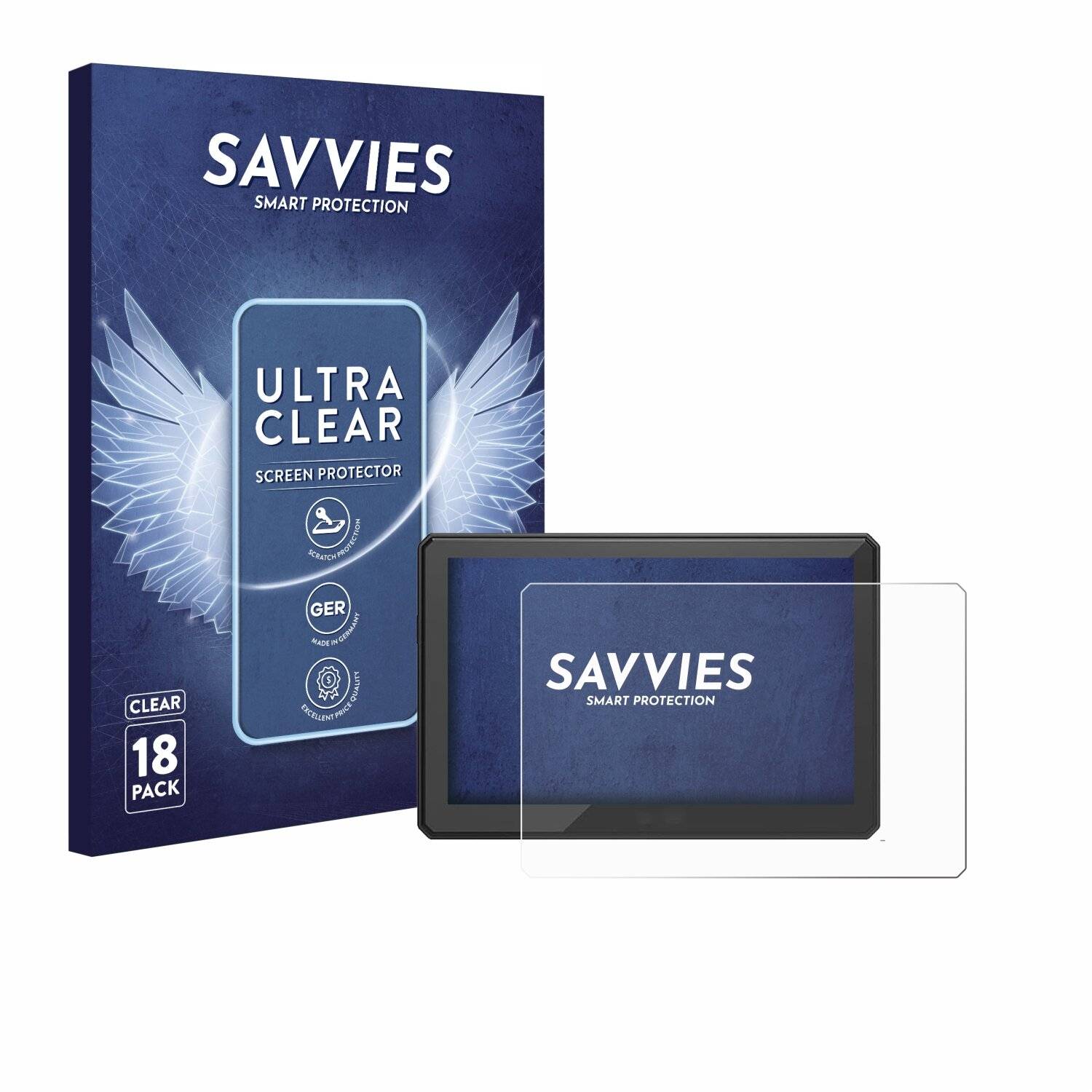 18x Savvies Displayschutz-Folie für CARabc
