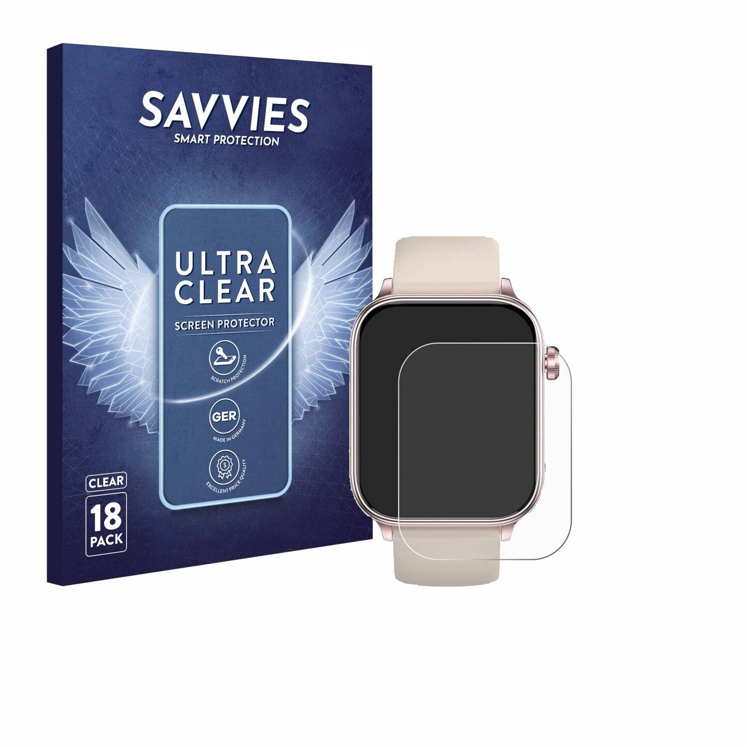 18x Savvies Displayschutz-Folie für Marsyu ET570