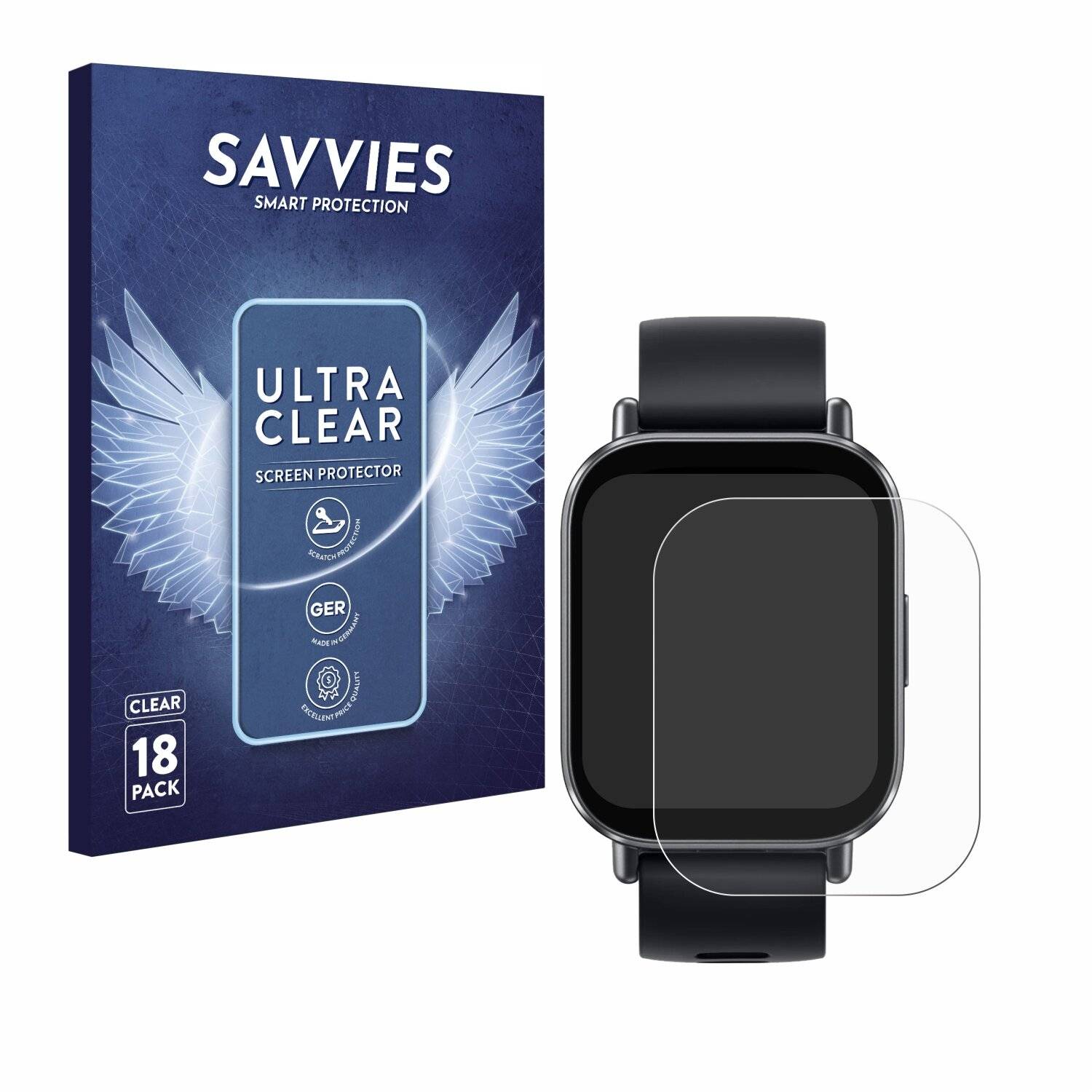 18x Savvies Displayschutz-Folie für Xiaomi Redmi Watch 5