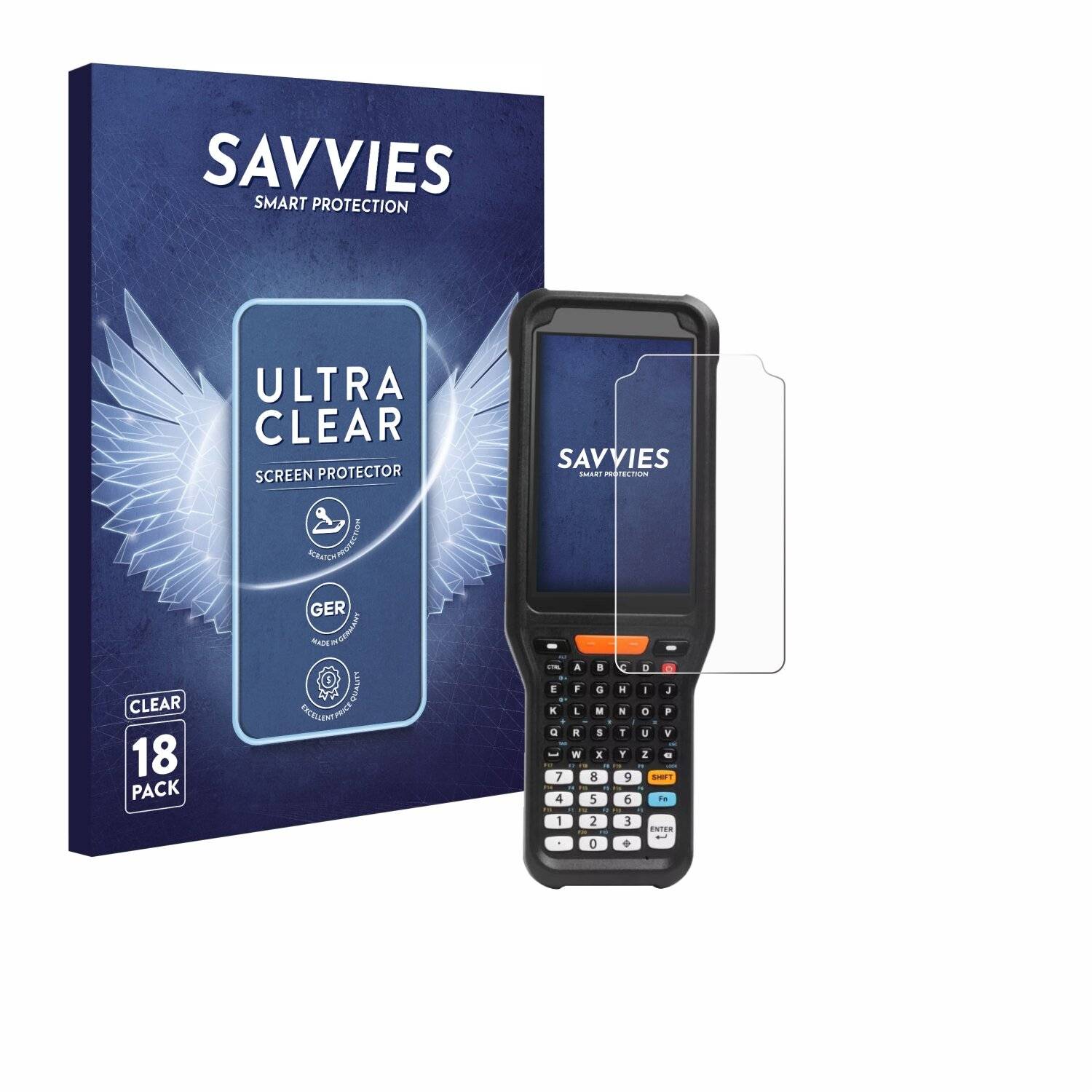 18x Savvies Displayschutz-Folie für Point Mobile