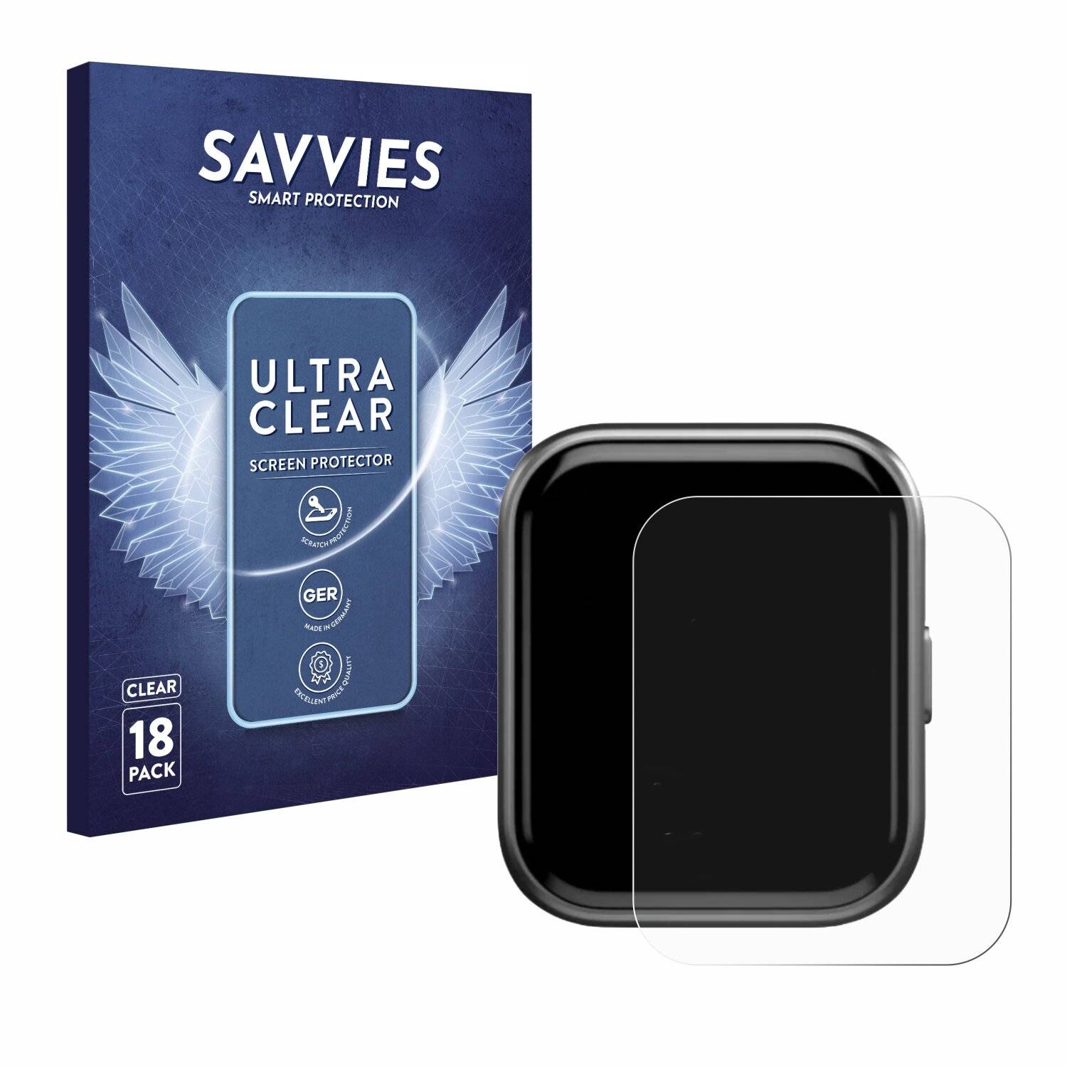 18x Savvies Displayschutz-Folie für 360gradfitness FITSmartWatch Pro 3 Smart