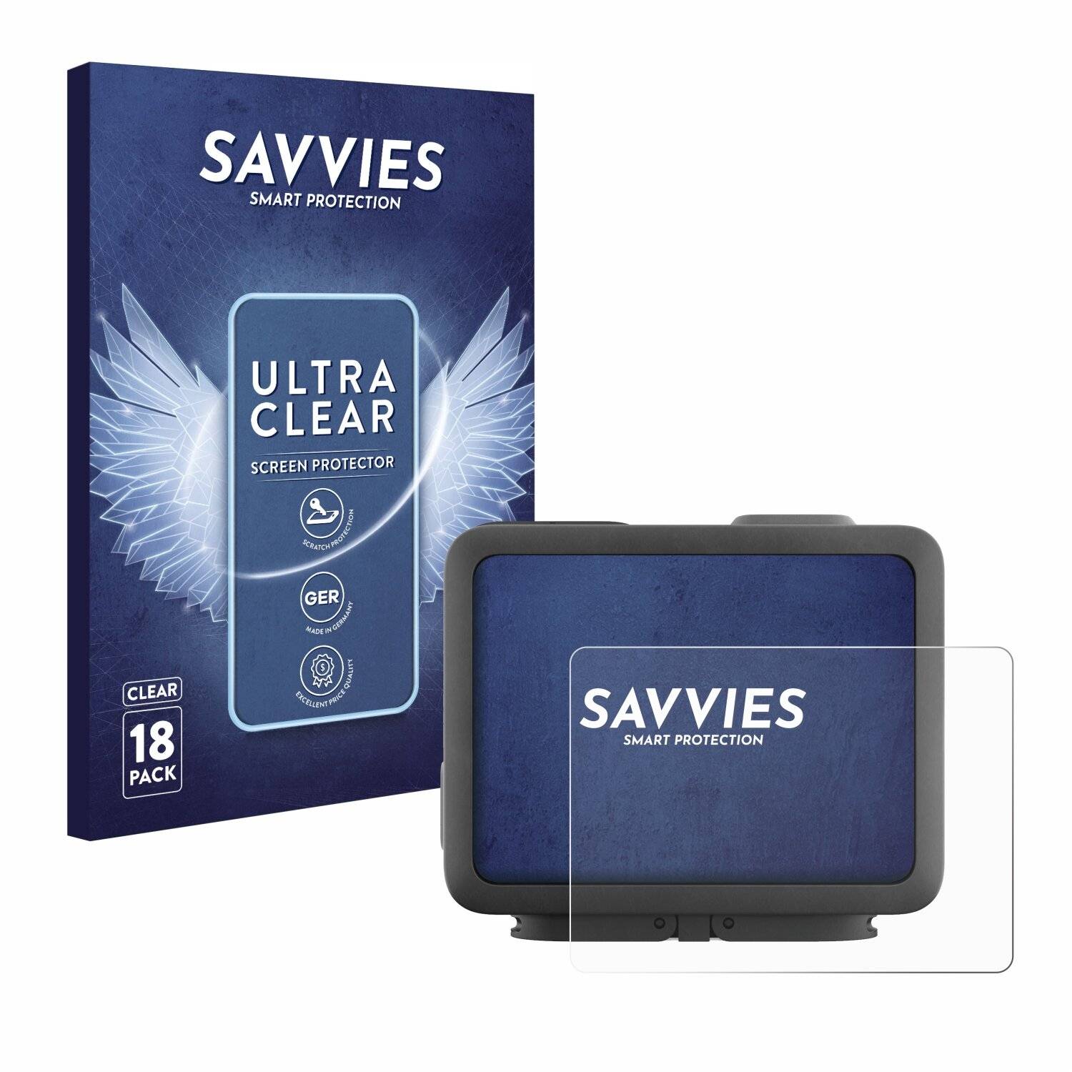 18x Savvies Displayschutz-Folie für GoPro Hero