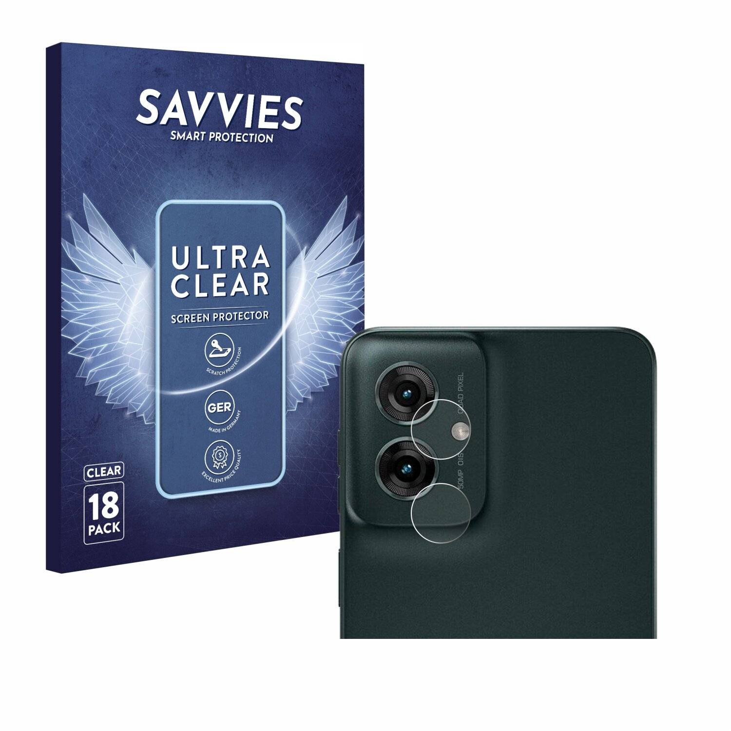 18x Savvies Displayschutz-Folie für Motorola Moto G55 (NUR
