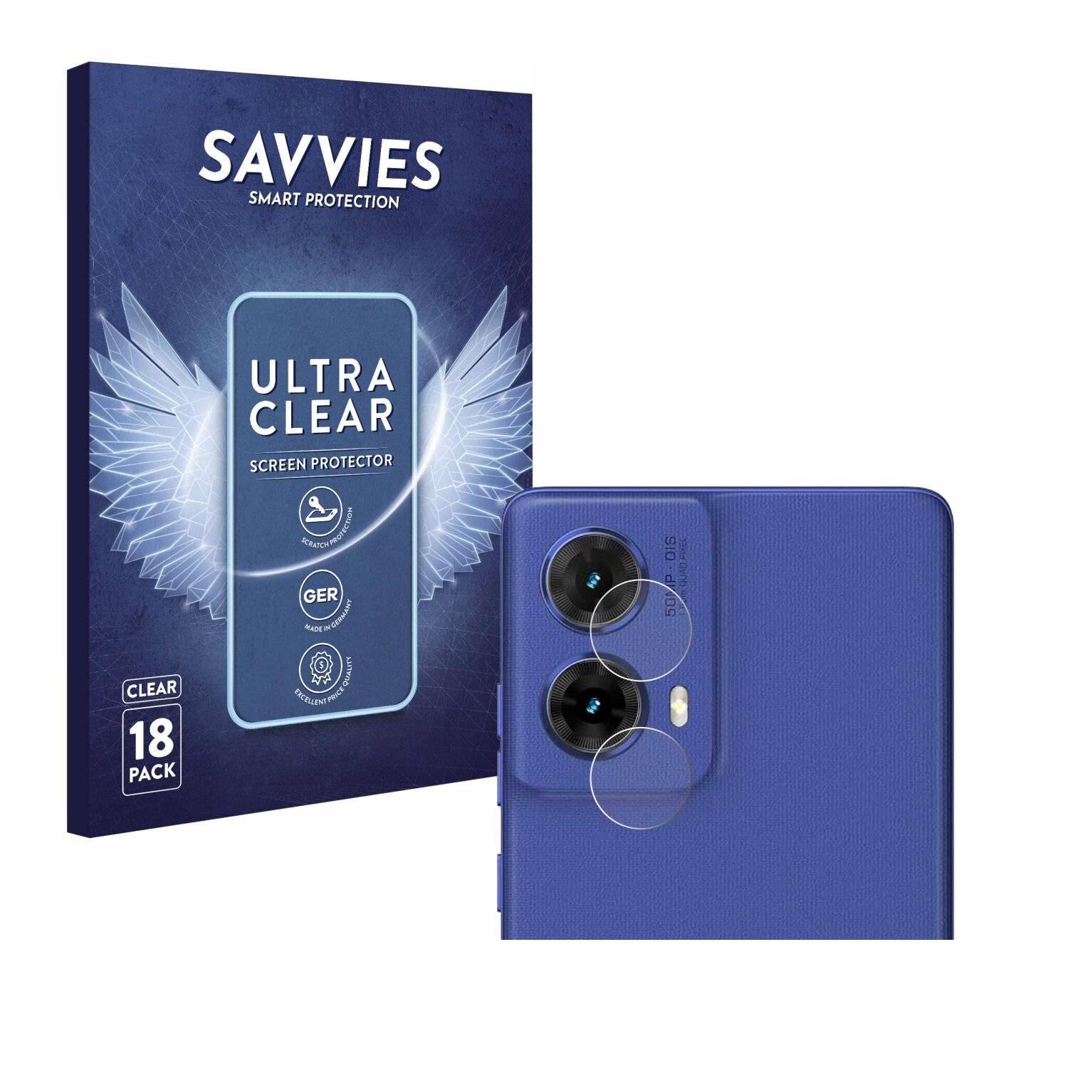 18x Savvies Displayschutz-Folie für Motorola Moto G85 (NUR