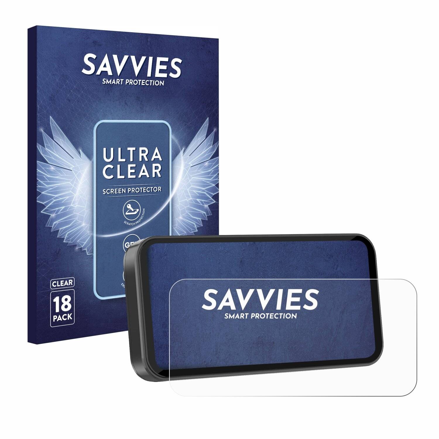 18x Savvies Displayschutz-Folie für Carpuride W603D