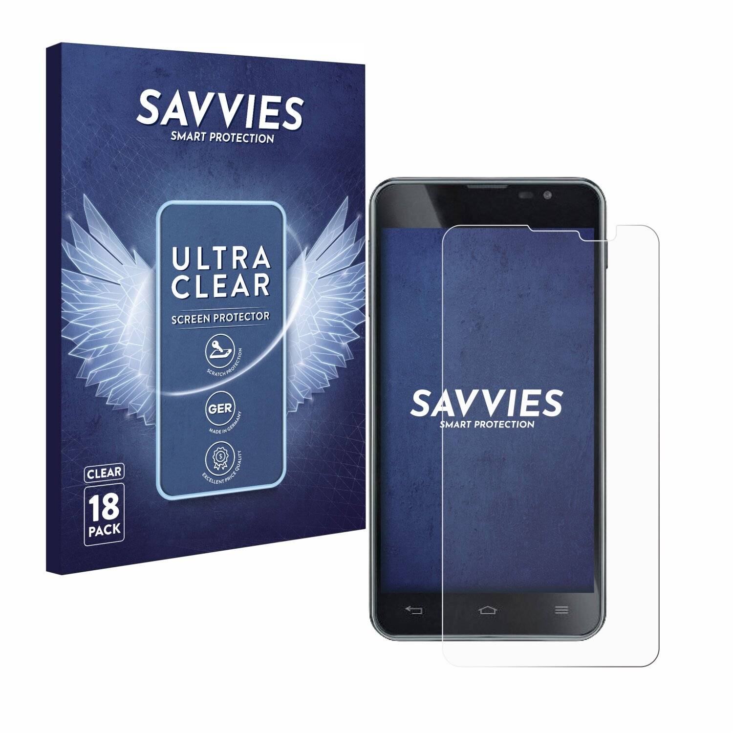 18x Savvies Displayschutz-Folie für LG