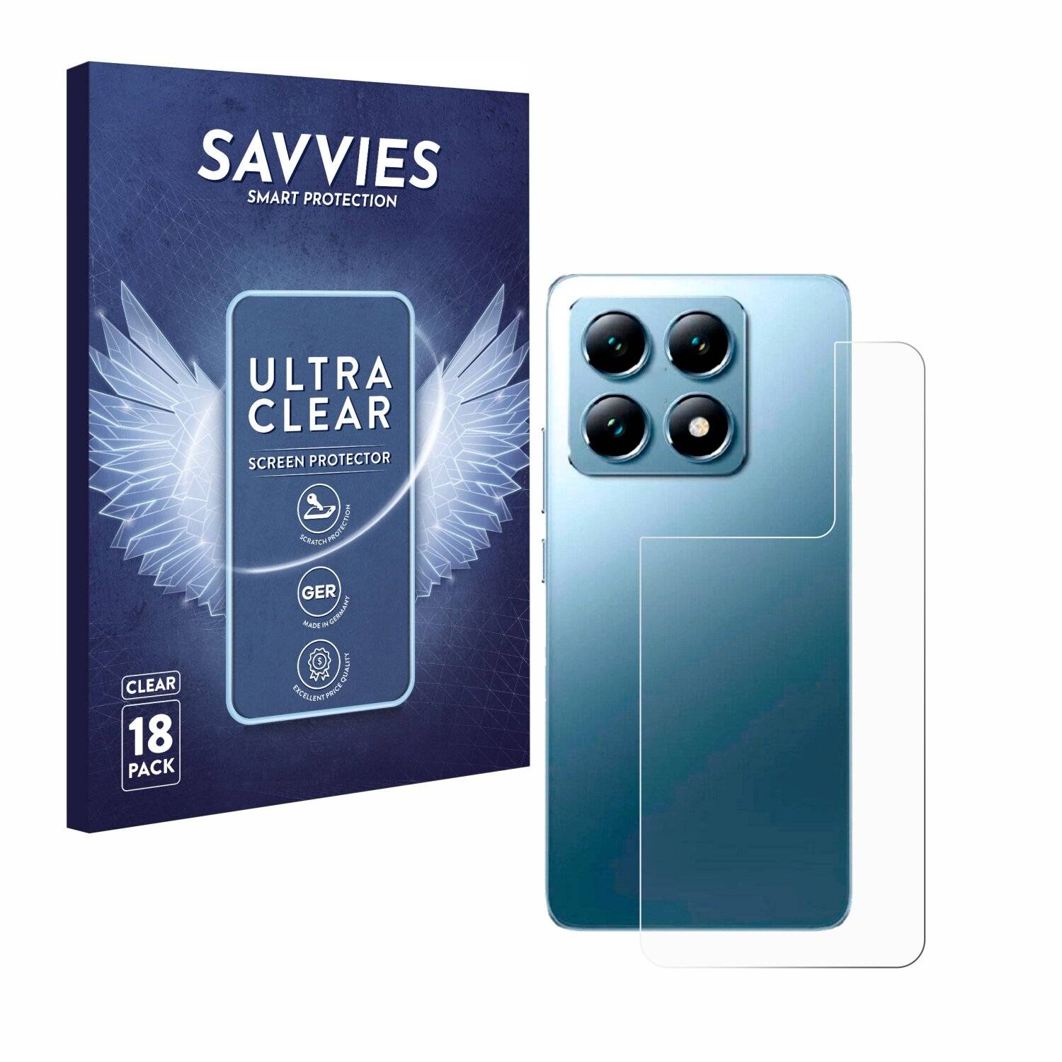 18x Savvies Displayschutz-Folie für Xiaomi 14T Pro