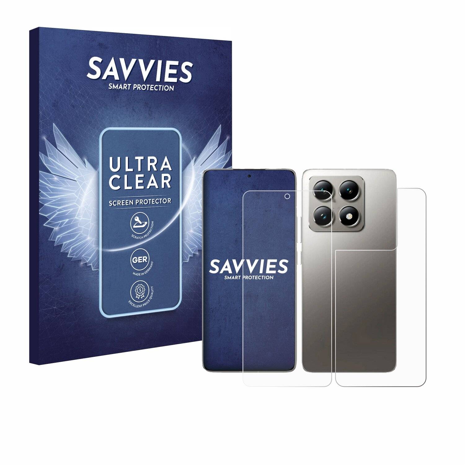 18x Savvies Displayschutz-Folie für Xiaomi 14T Pro
