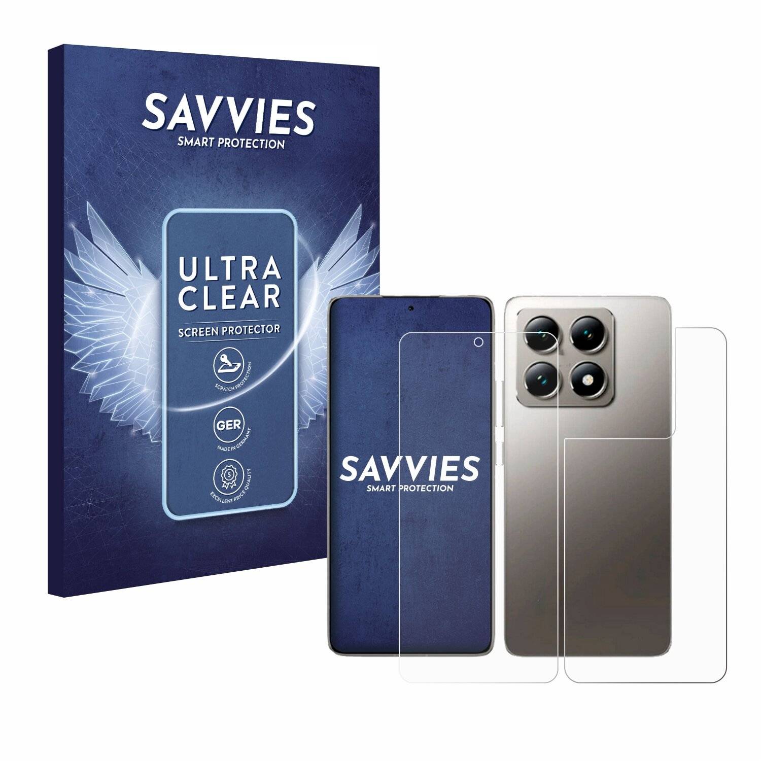 18x Savvies Displayschutz-Folie für Xiaomi 14T