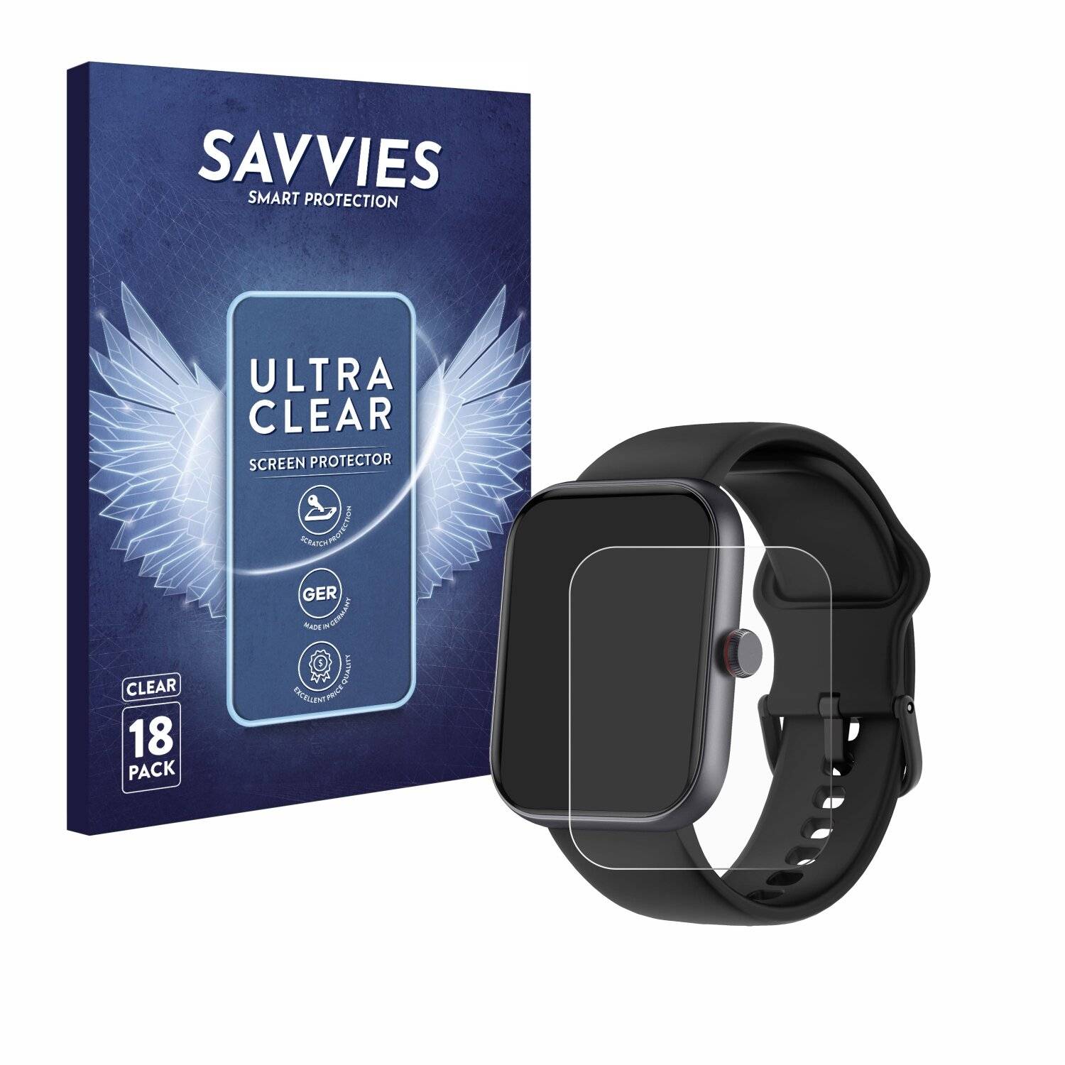 18x Savvies Displayschutz-Folie für Toobur IDW20