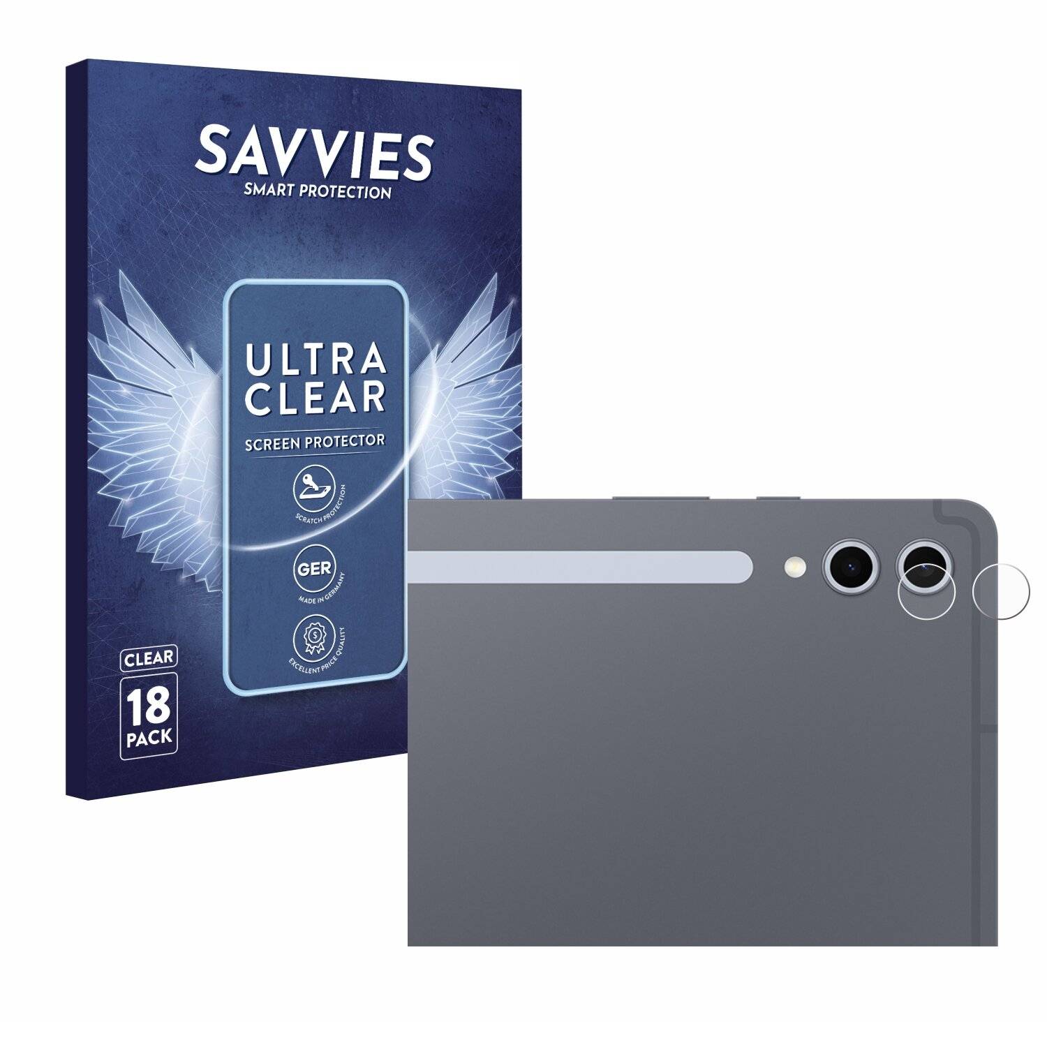 18x Savvies Displayschutz-Folie für Samsung Galaxy Tab S10 Plus 5G (NUR
