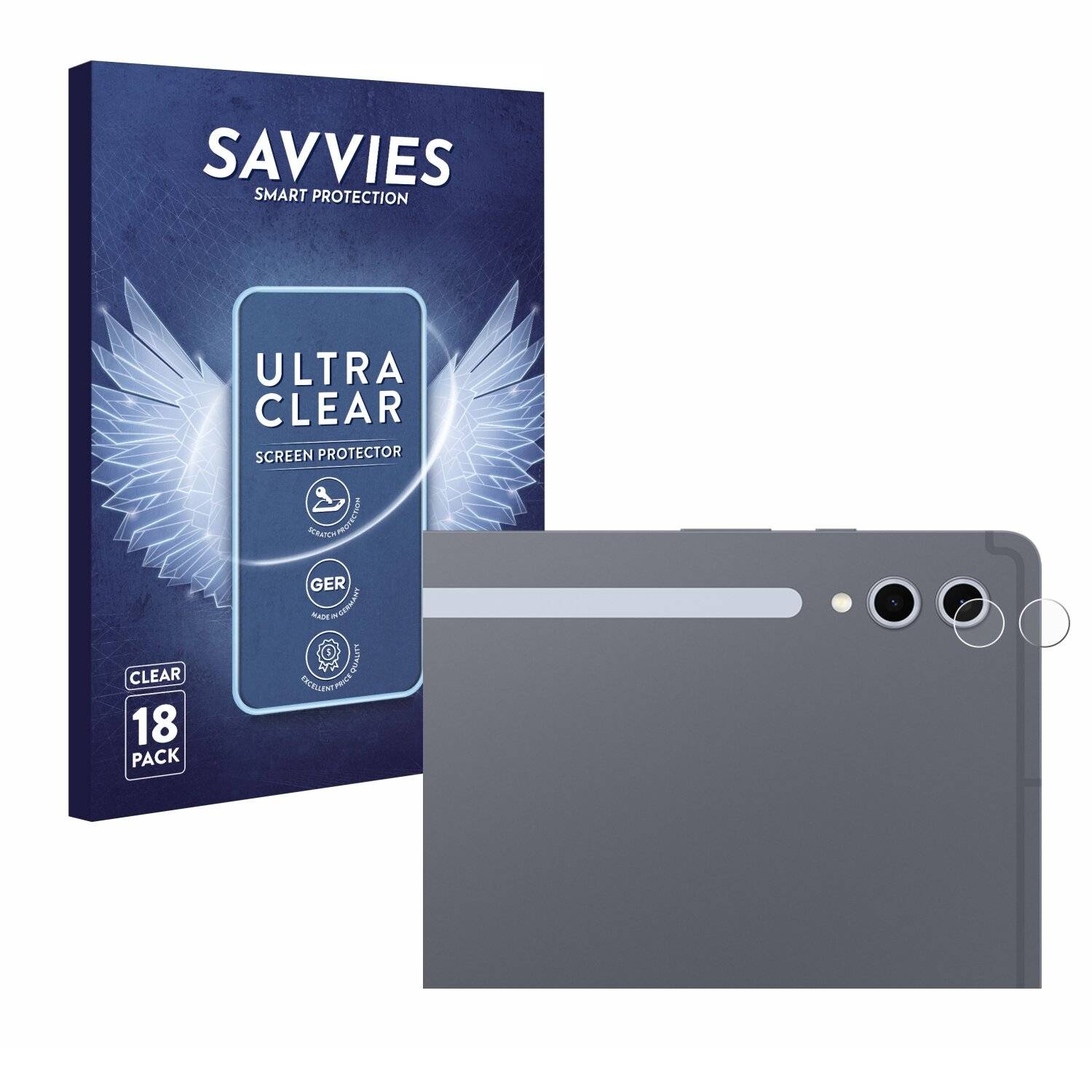 18x Savvies Displayschutz-Folie für Samsung Galaxy Tab S10 Ultra 5G (NUR