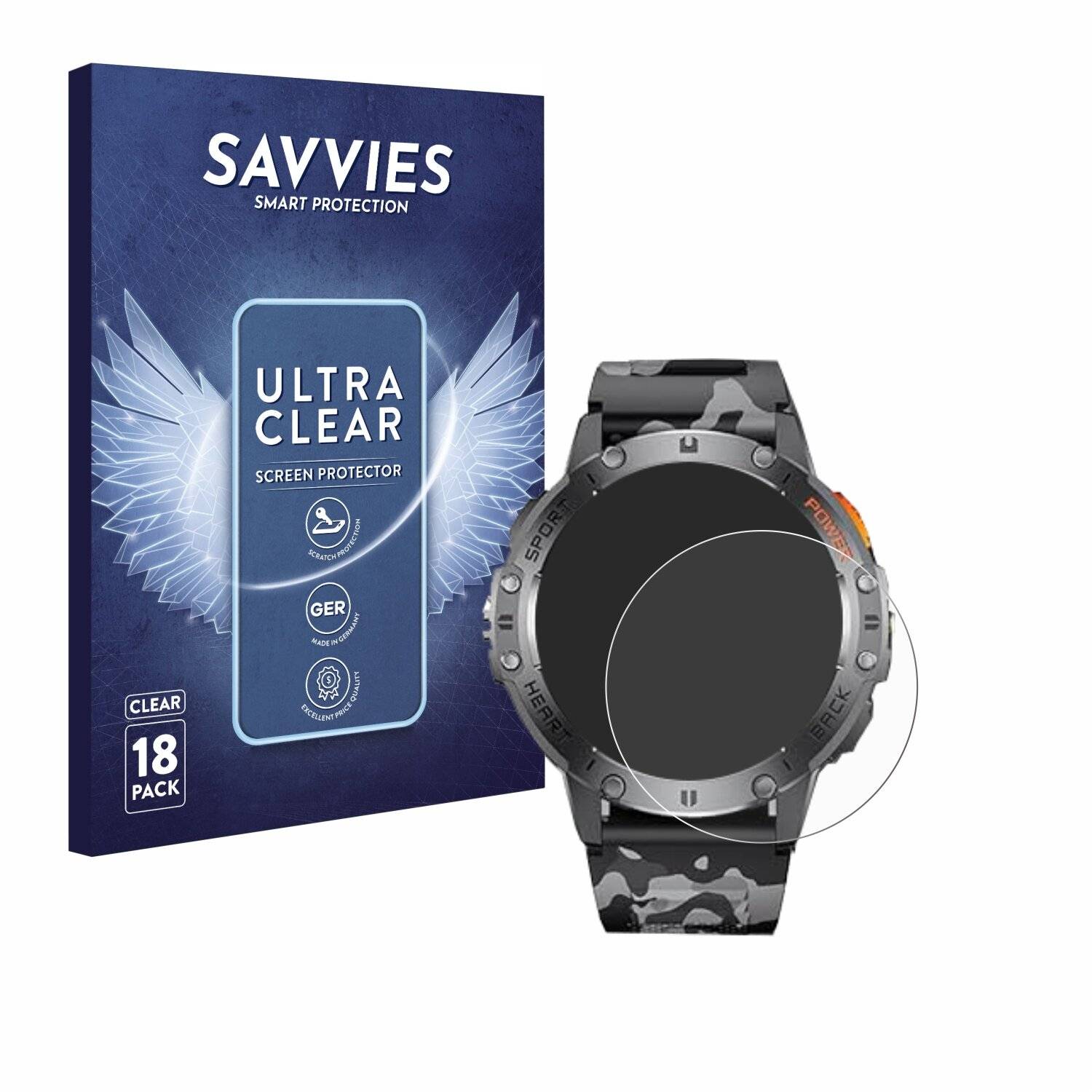 18x Savvies Displayschutz-Folie für Dremac EF5-Q