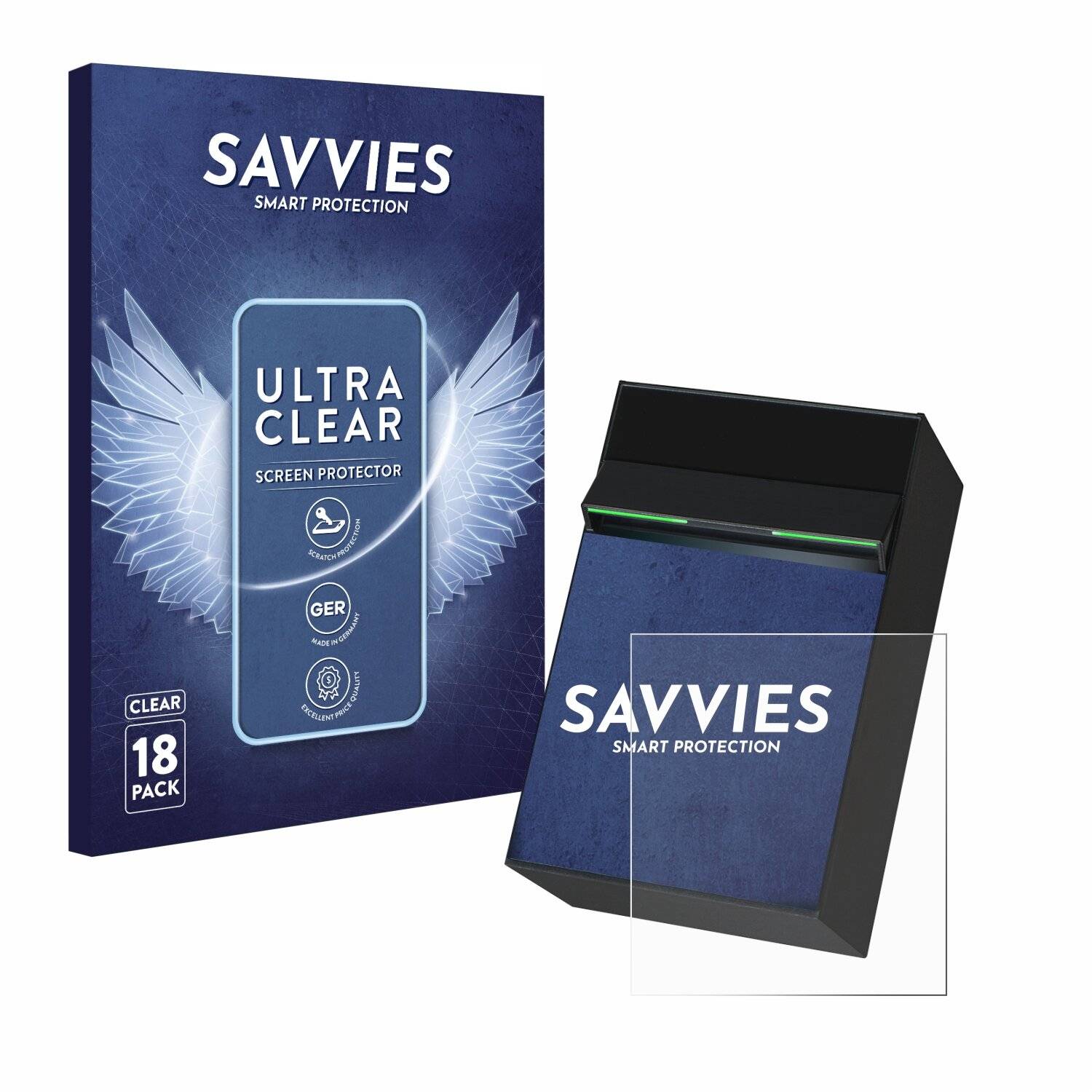 18x Savvies Displayschutz-Folie für Desko PENTA Scanner