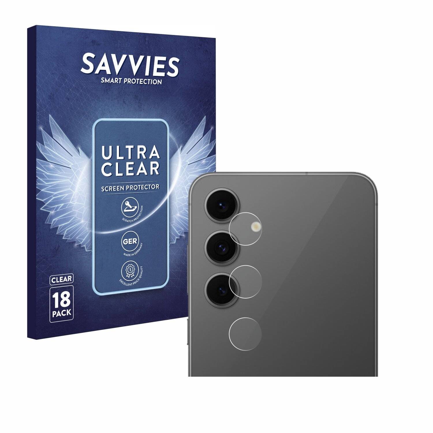 18x Savvies Displayschutz-Folie für Samsung Galaxy S24 FE (NUR