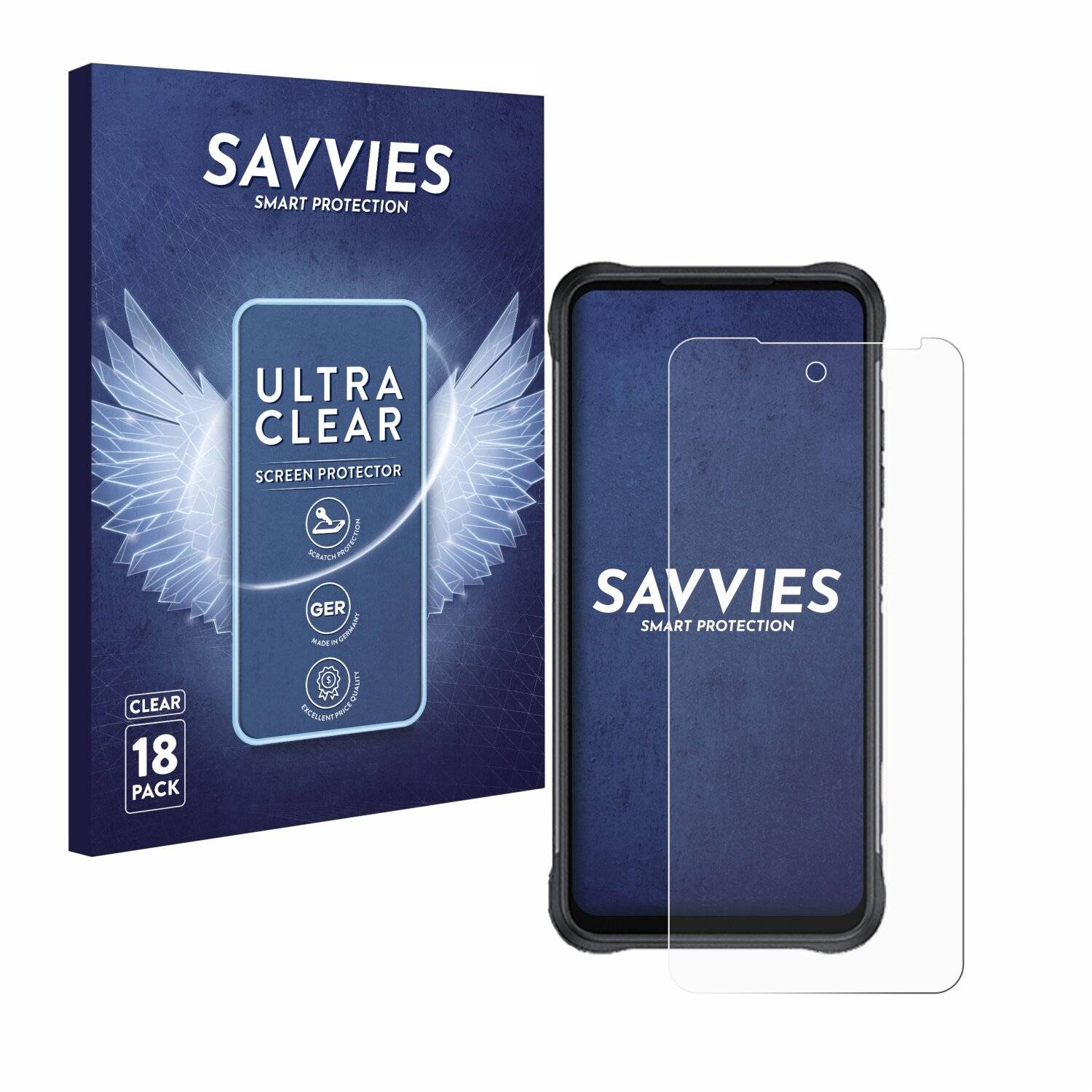 18x Savvies Displayschutz-Folie für GlobeXplorer GPX Pro