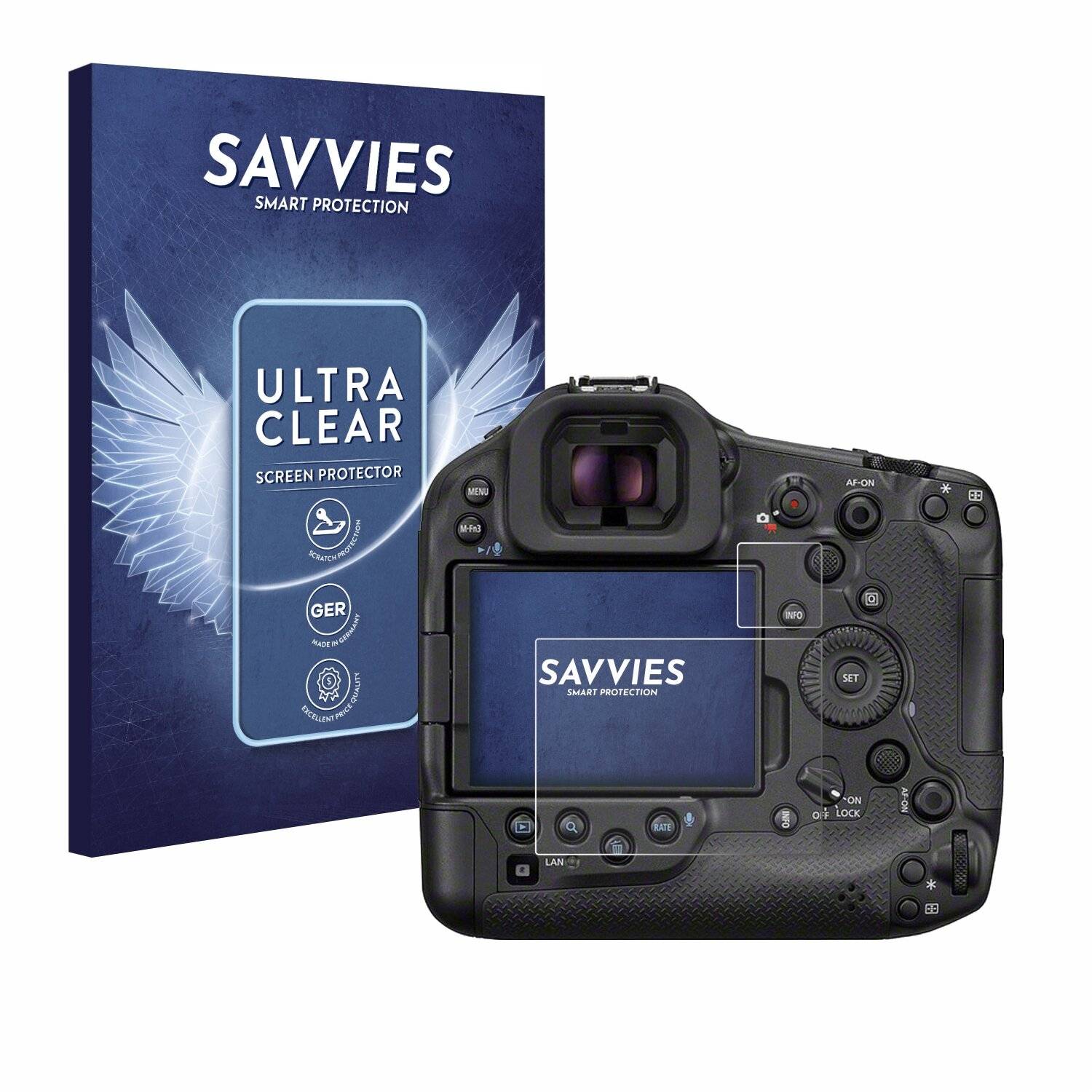 18x Savvies Displayschutz-Folie für Canon EOS