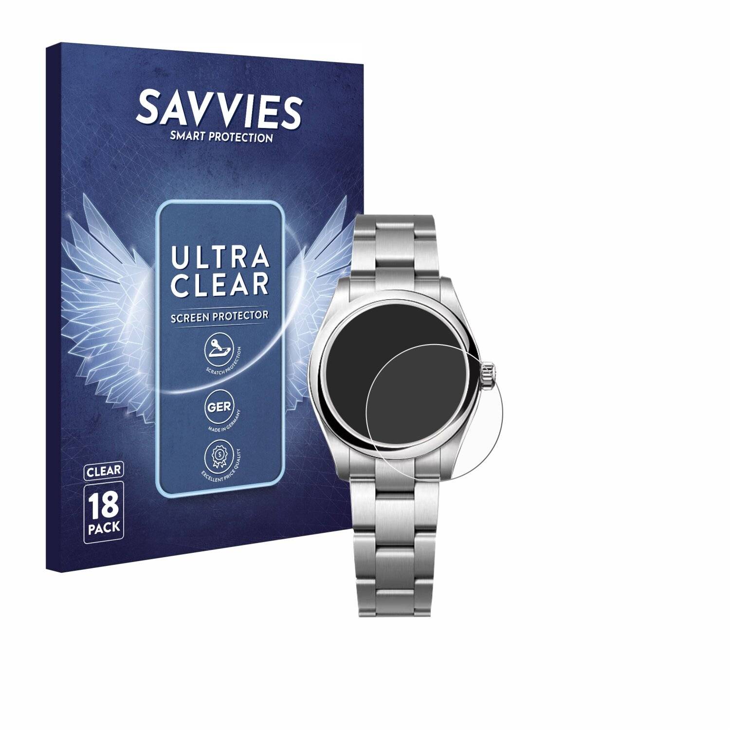 18x Savvies Displayschutz-Folie für Rolex Oyster Perpetual