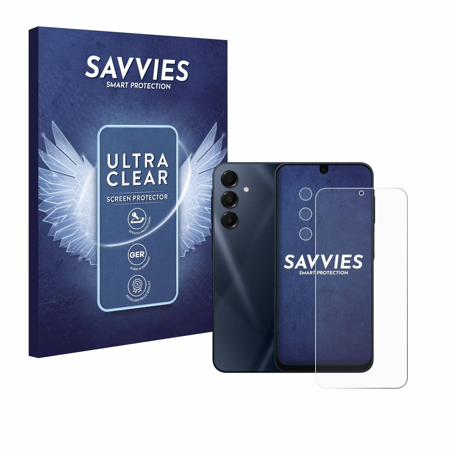 18x Savvies Displayschutz-Folie für Samsung Galaxy A16 5G