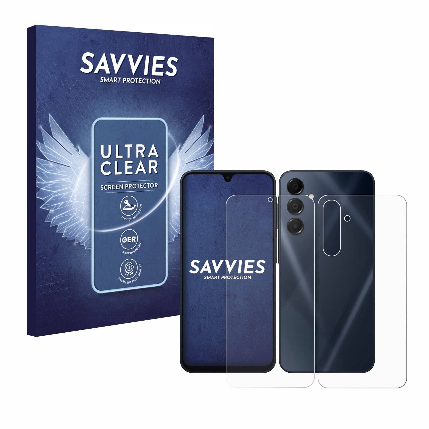 18x Savvies Displayschutz-Folie für Samsung Galaxy A16 5G