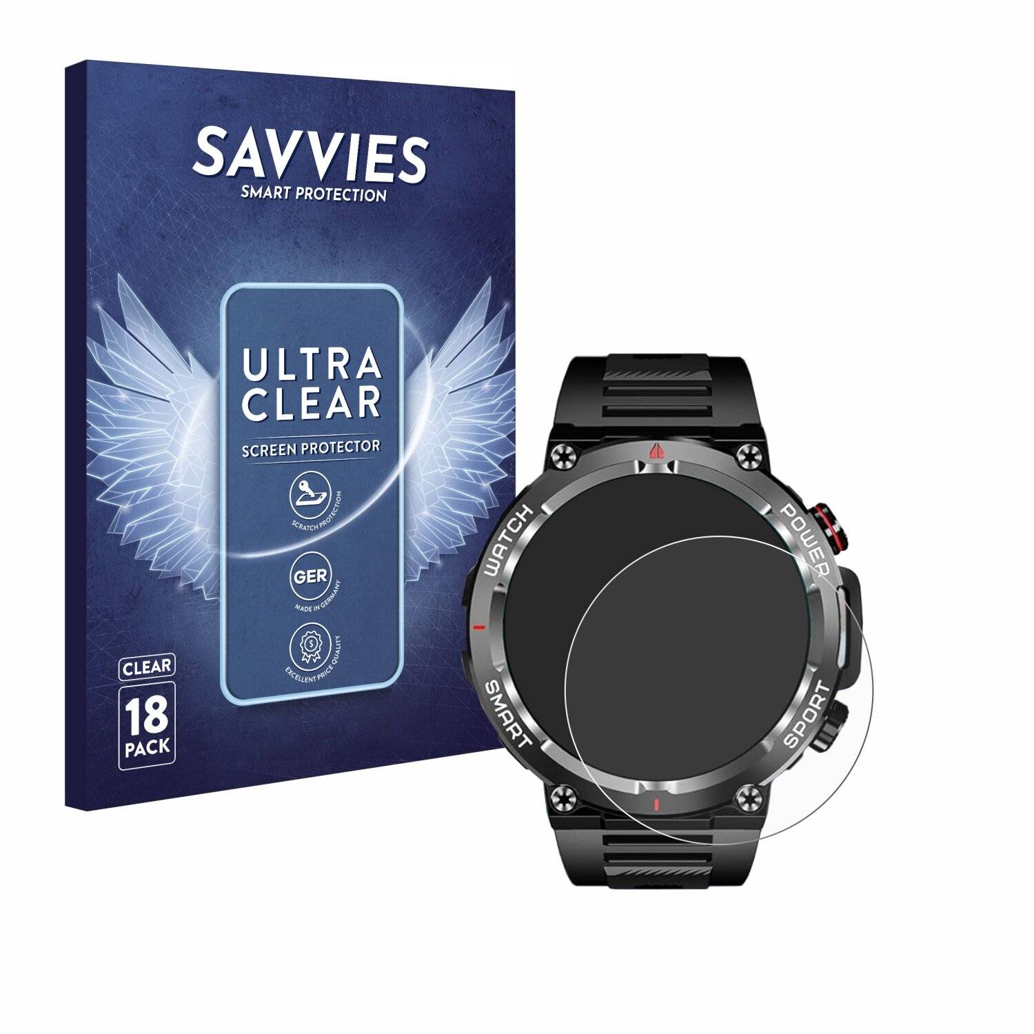 18x Savvies Displayschutz-Folie für Blackview W50