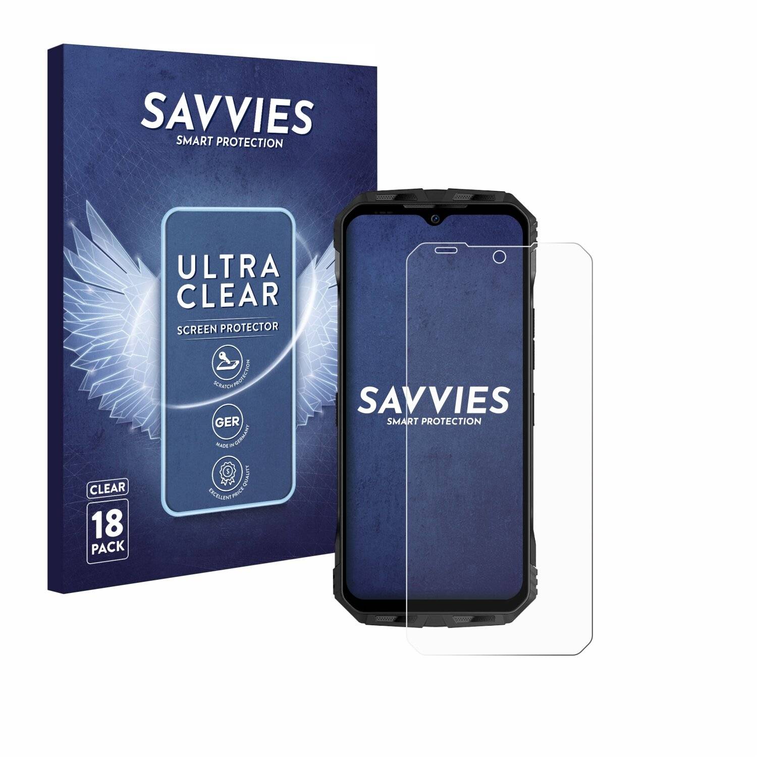 18x Savvies Displayschutz-Folie für Doogee V Max