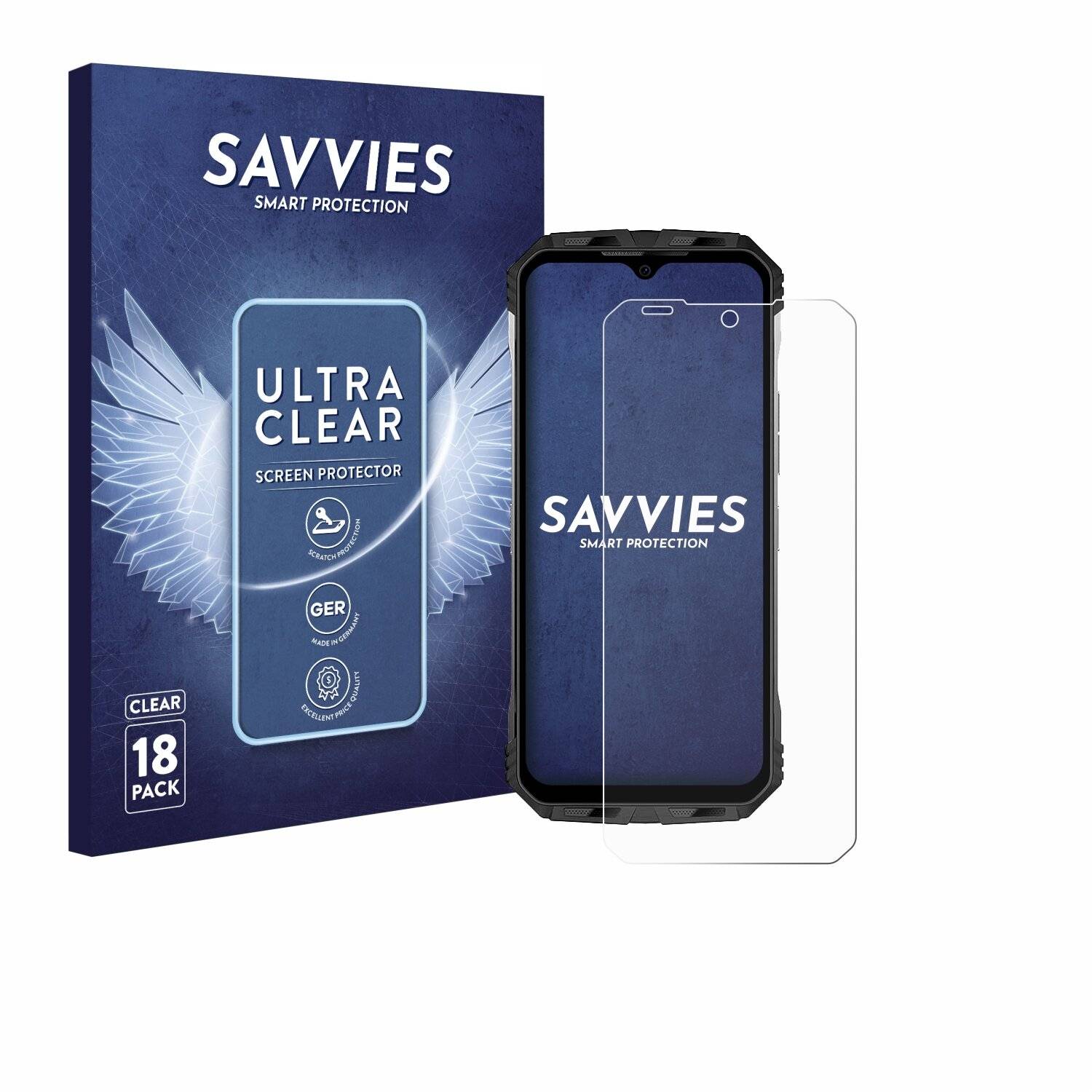 18x Savvies Displayschutz-Folie für Doogee S