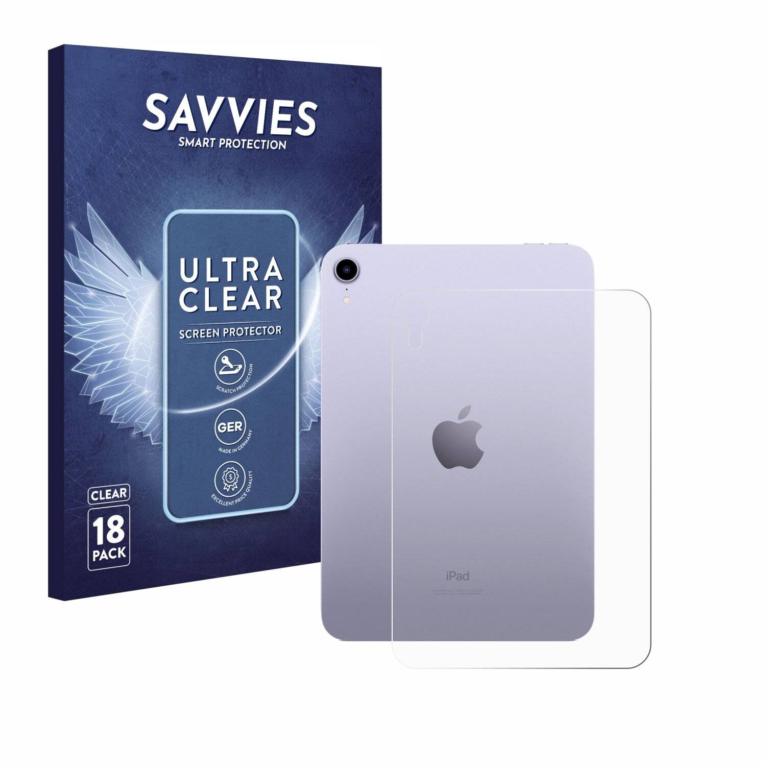 18x Savvies Displayschutz-Folie für Apple iPad Mini 7 WiFi 2024