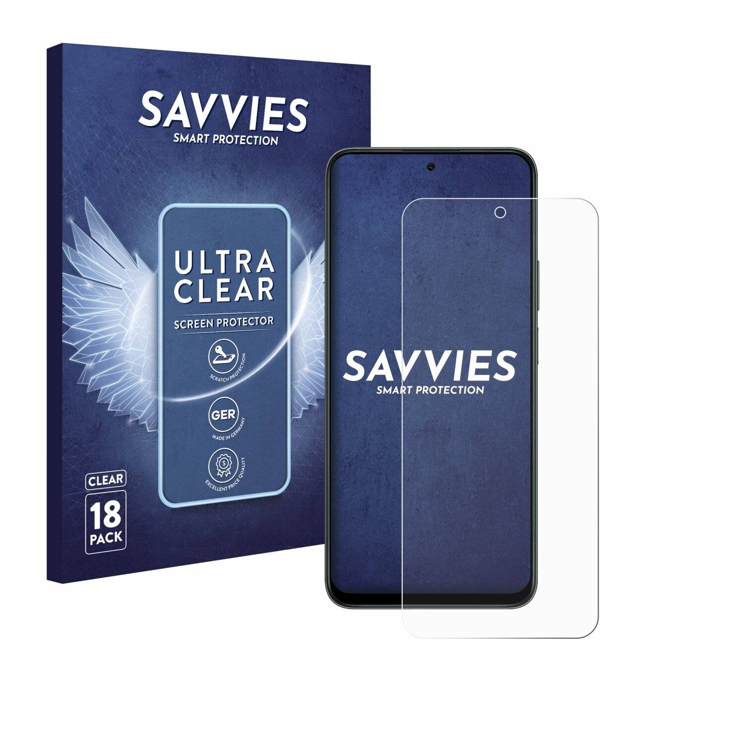 18x Savvies Displayschutz-Folie für Honor