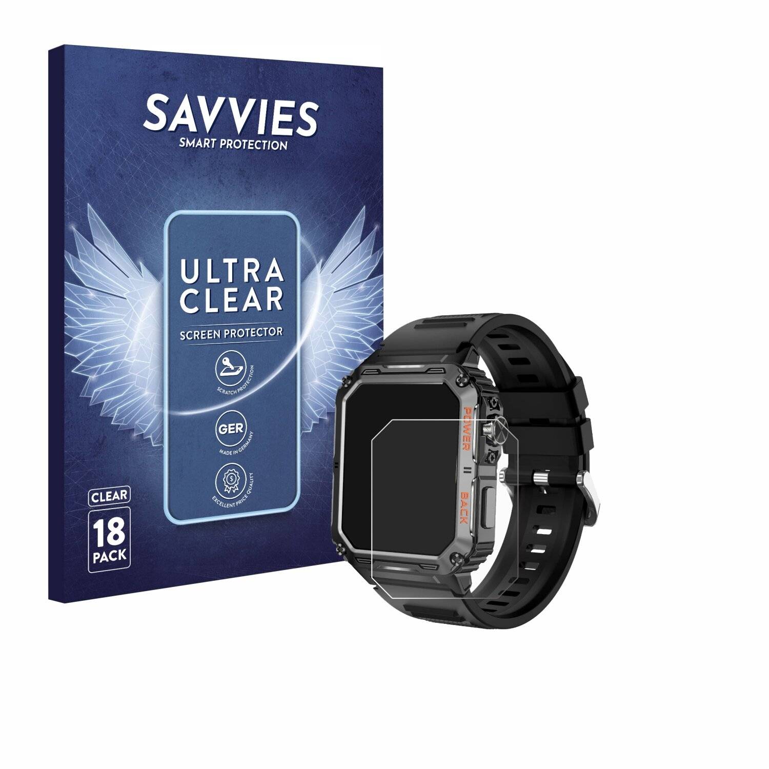18x Savvies Displayschutz-Folie für Rogbid Stahl Gear