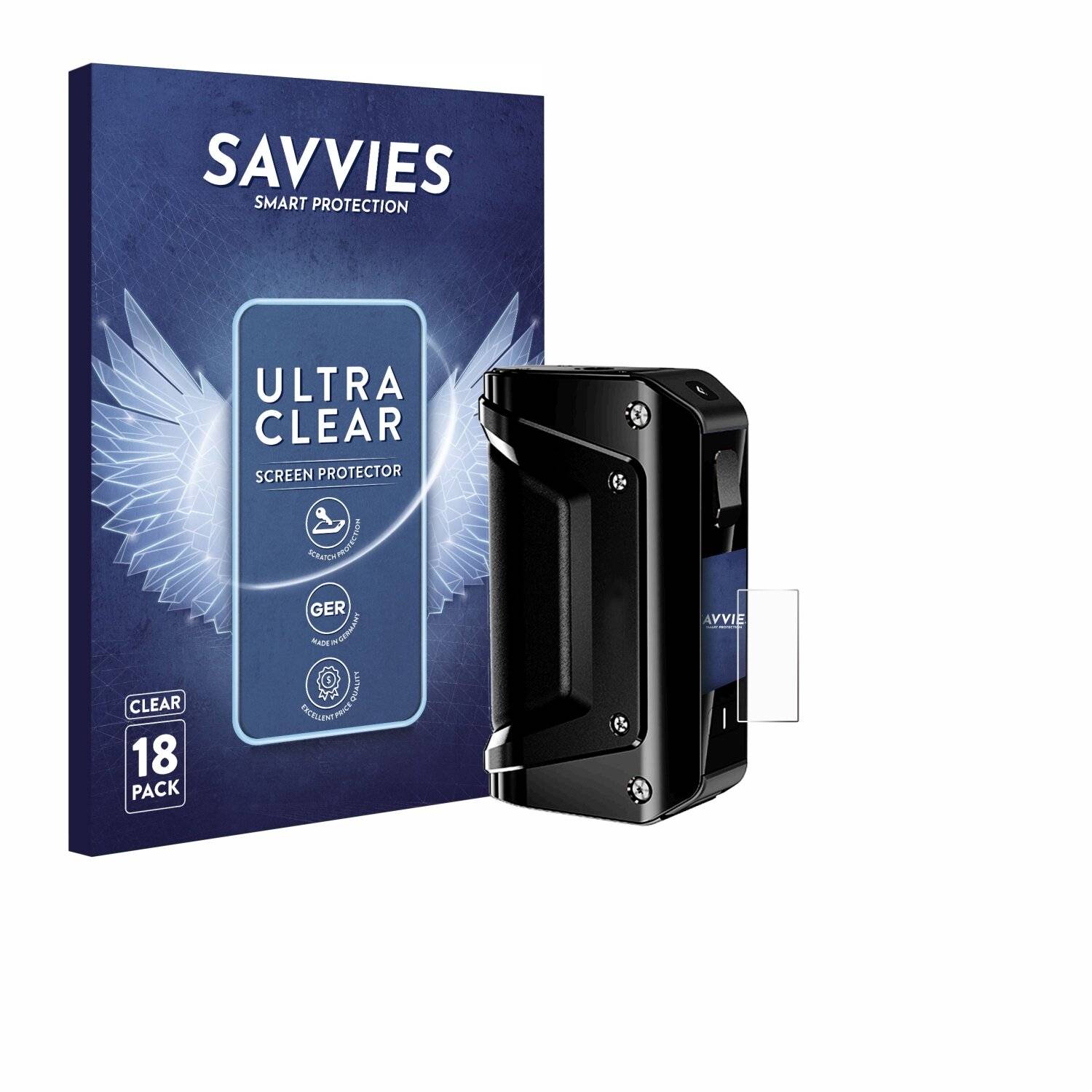 18x Savvies Displayschutz-Folie für geekvape Aegis