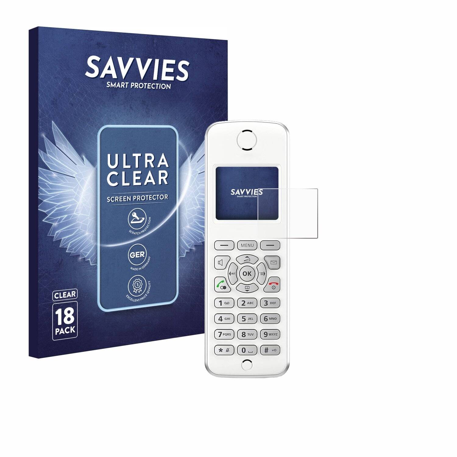 18x Savvies Displayschutz-Folie für AVM Fritz!Fon