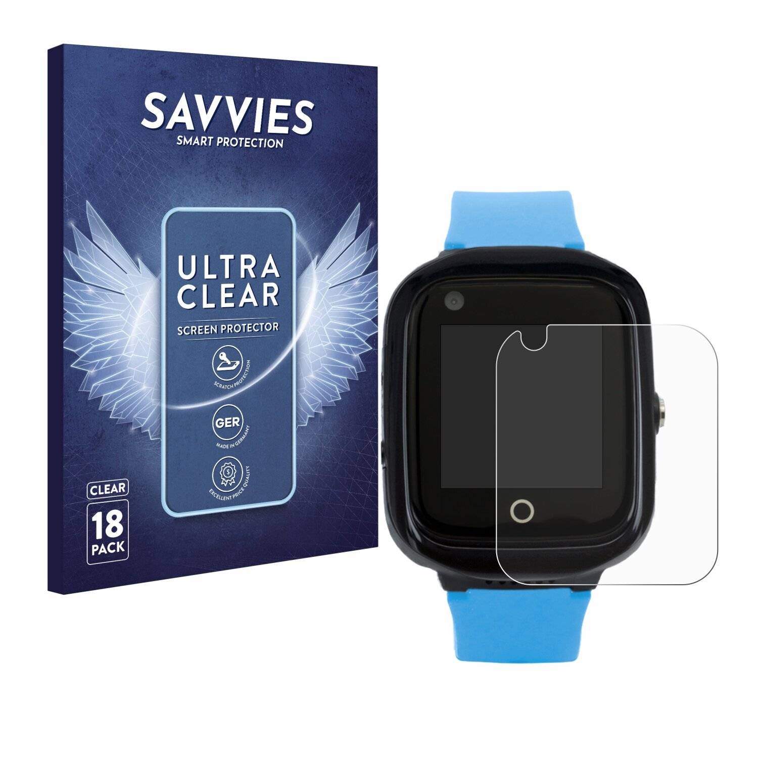 18x Savvies Displayschutz-Folie für One2Track Connect