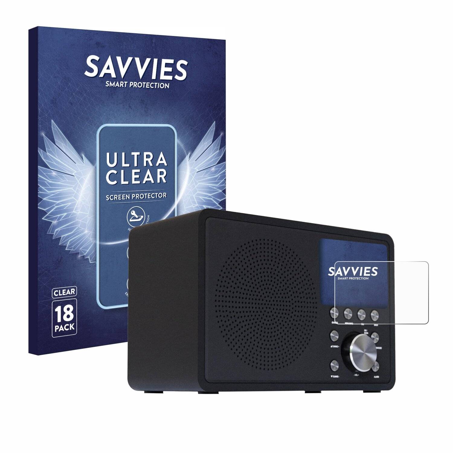 18x Savvies Displayschutz-Folie für Majority