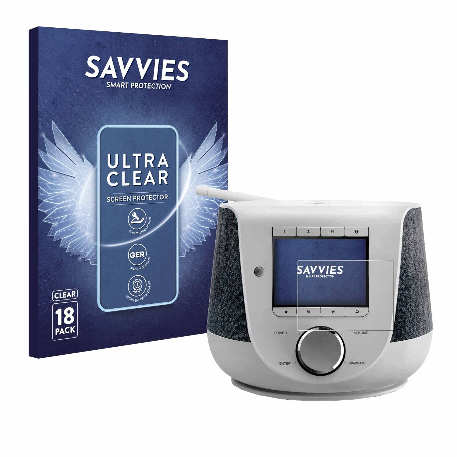 18x Savvies Displayschutz-Folie für Hama