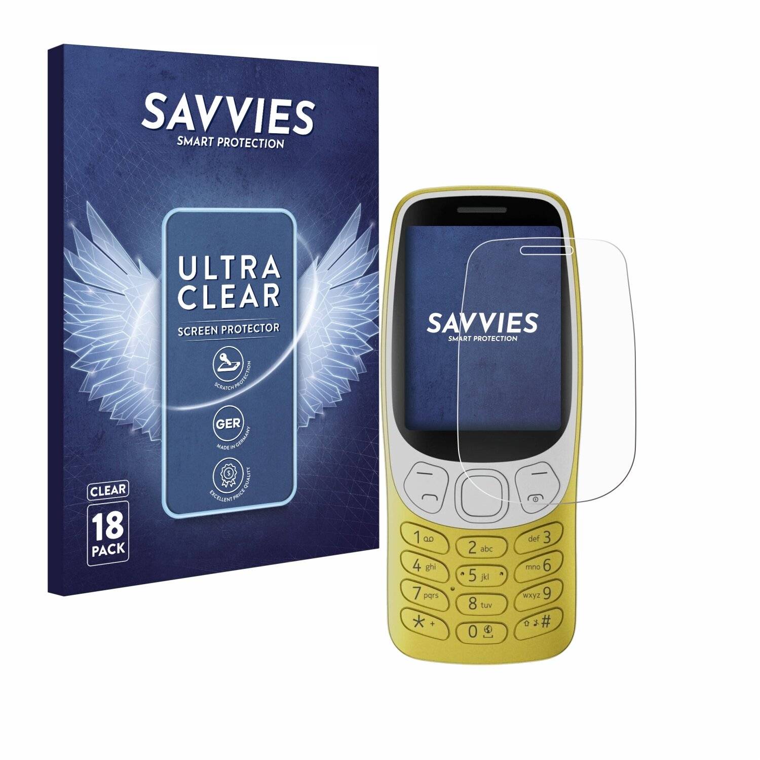 18x Savvies Displayschutz-Folie für Nokia