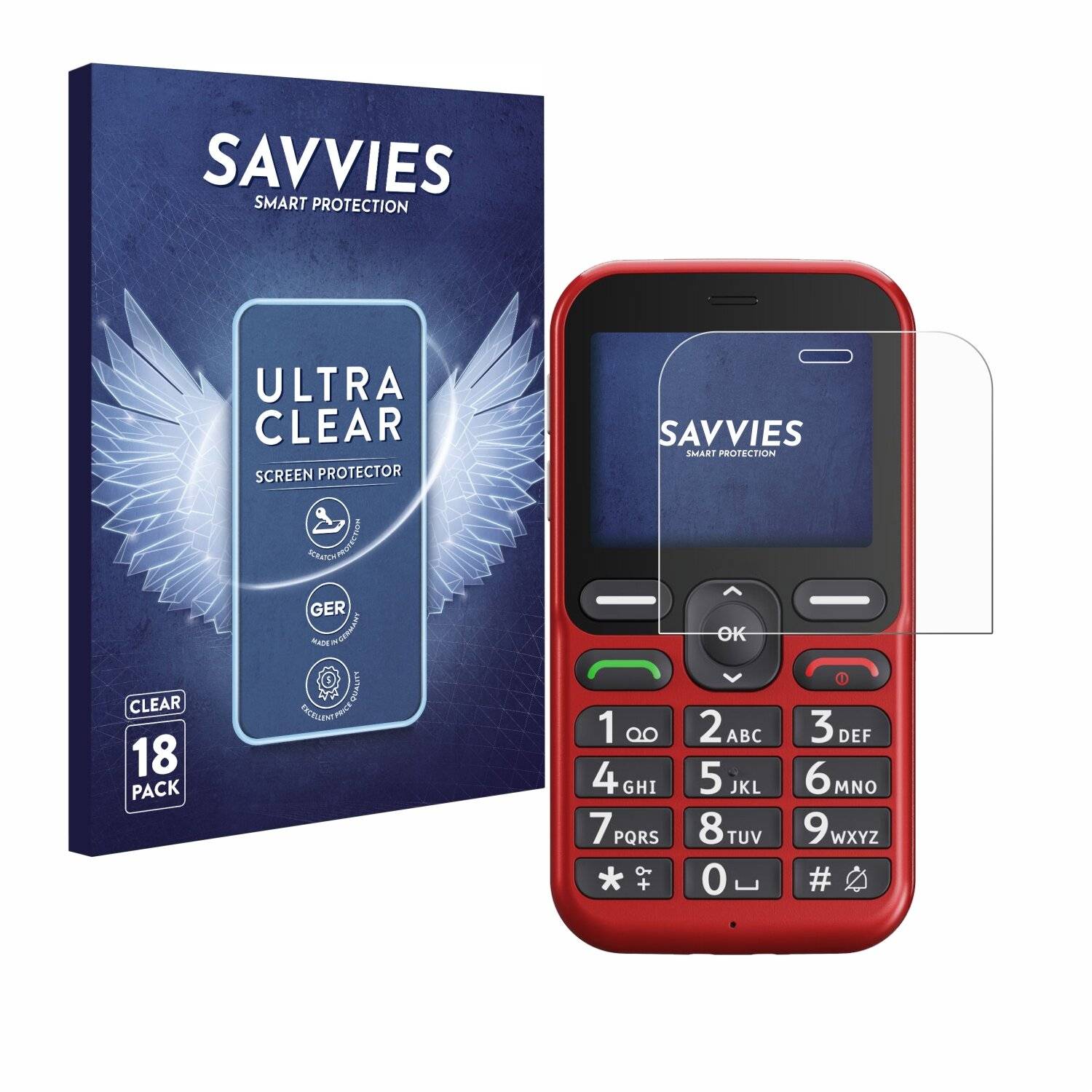 18x Savvies Displayschutz-Folie für Doro Leva