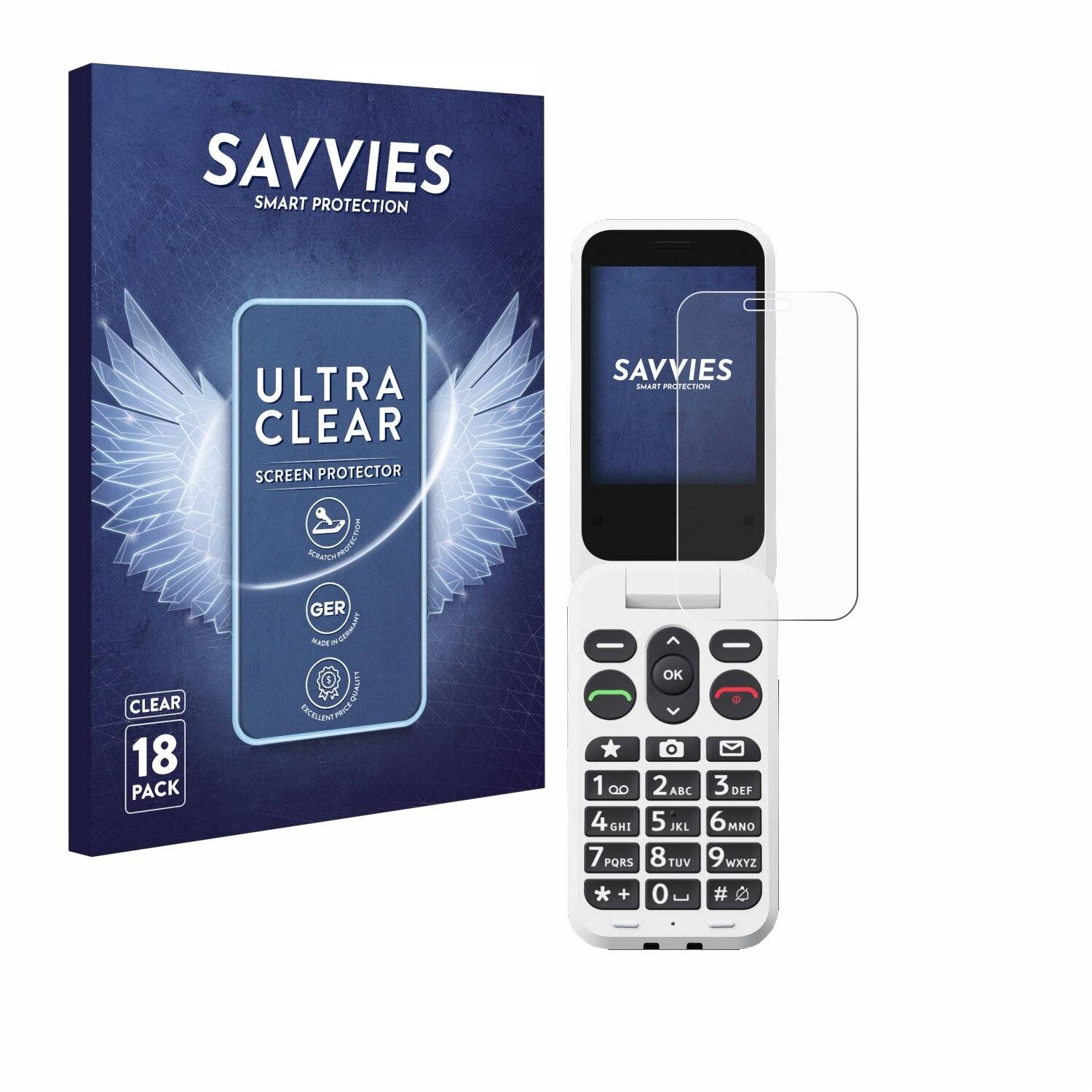 18x Savvies Displayschutz-Folie für Doro Leva