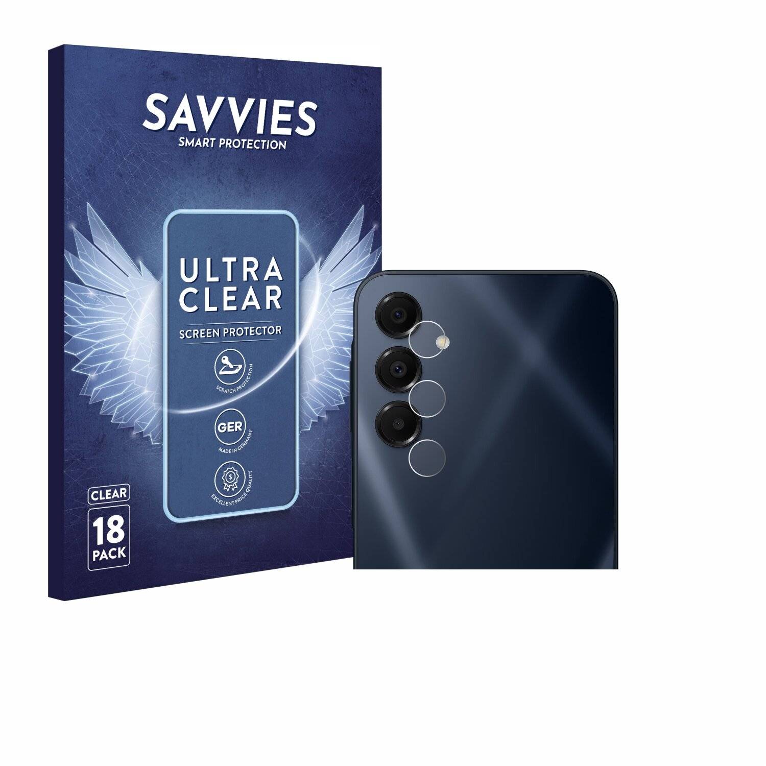 18x Savvies Displayschutz-Folie für Samsung Galaxy A16 4G (NUR