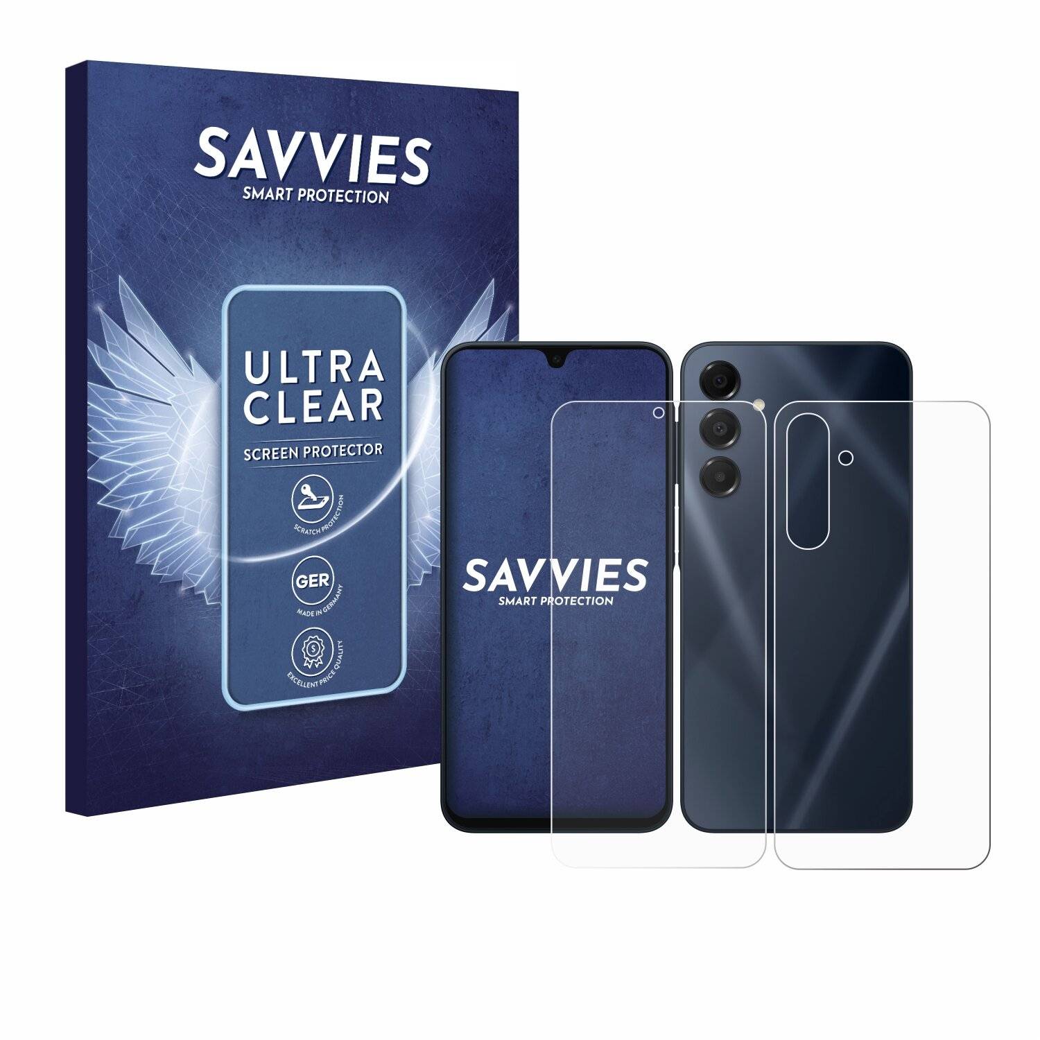 18x Savvies Displayschutz-Folie für Samsung Galaxy A16 4G