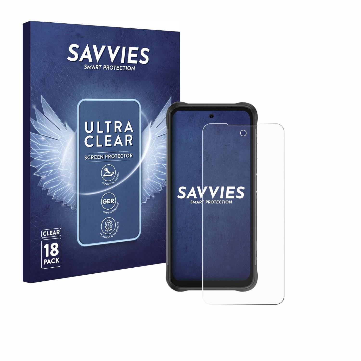 18x Savvies Displayschutz-Folie für Umidigi Bison GT2