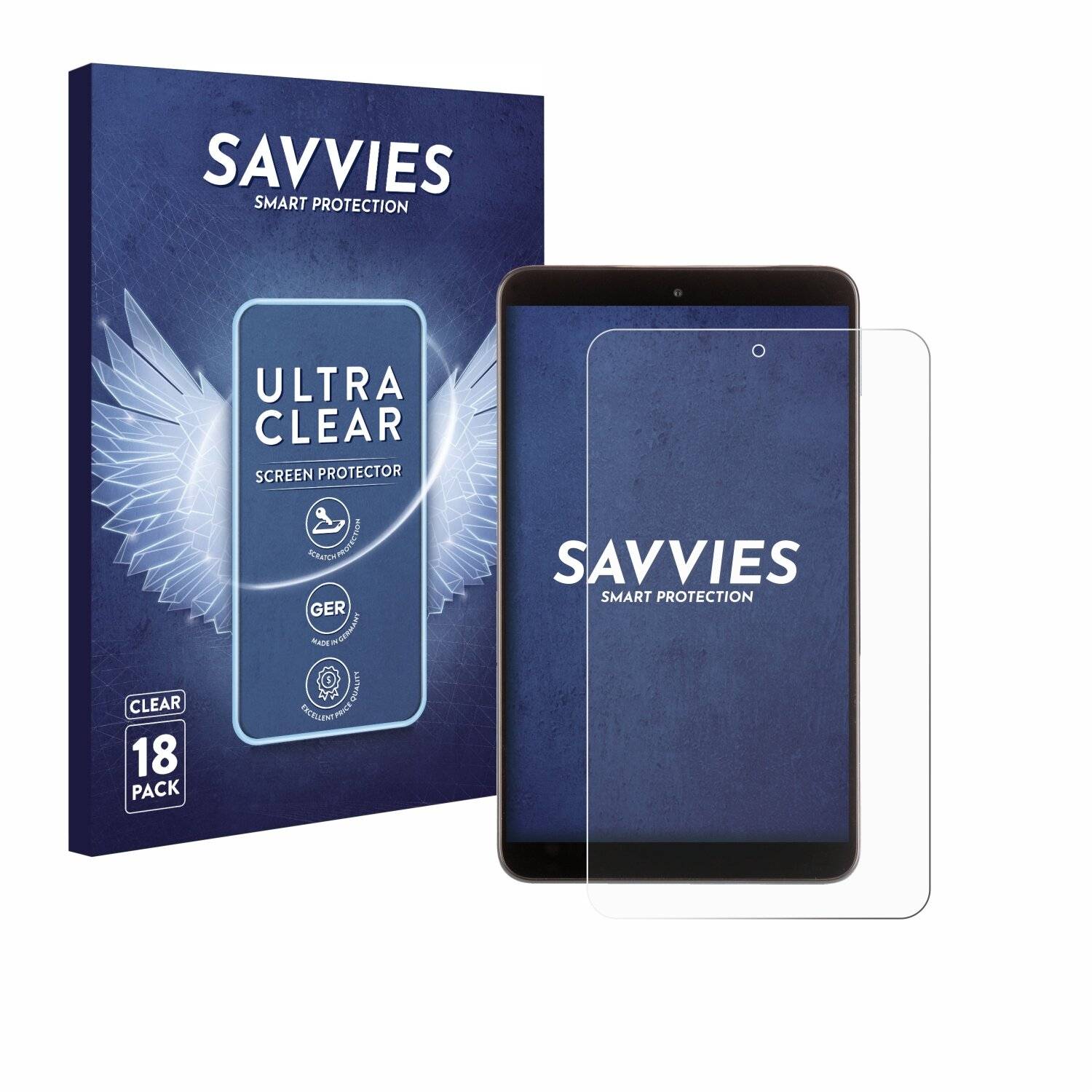 18x Savvies Displayschutz-Folie für Nokia T10