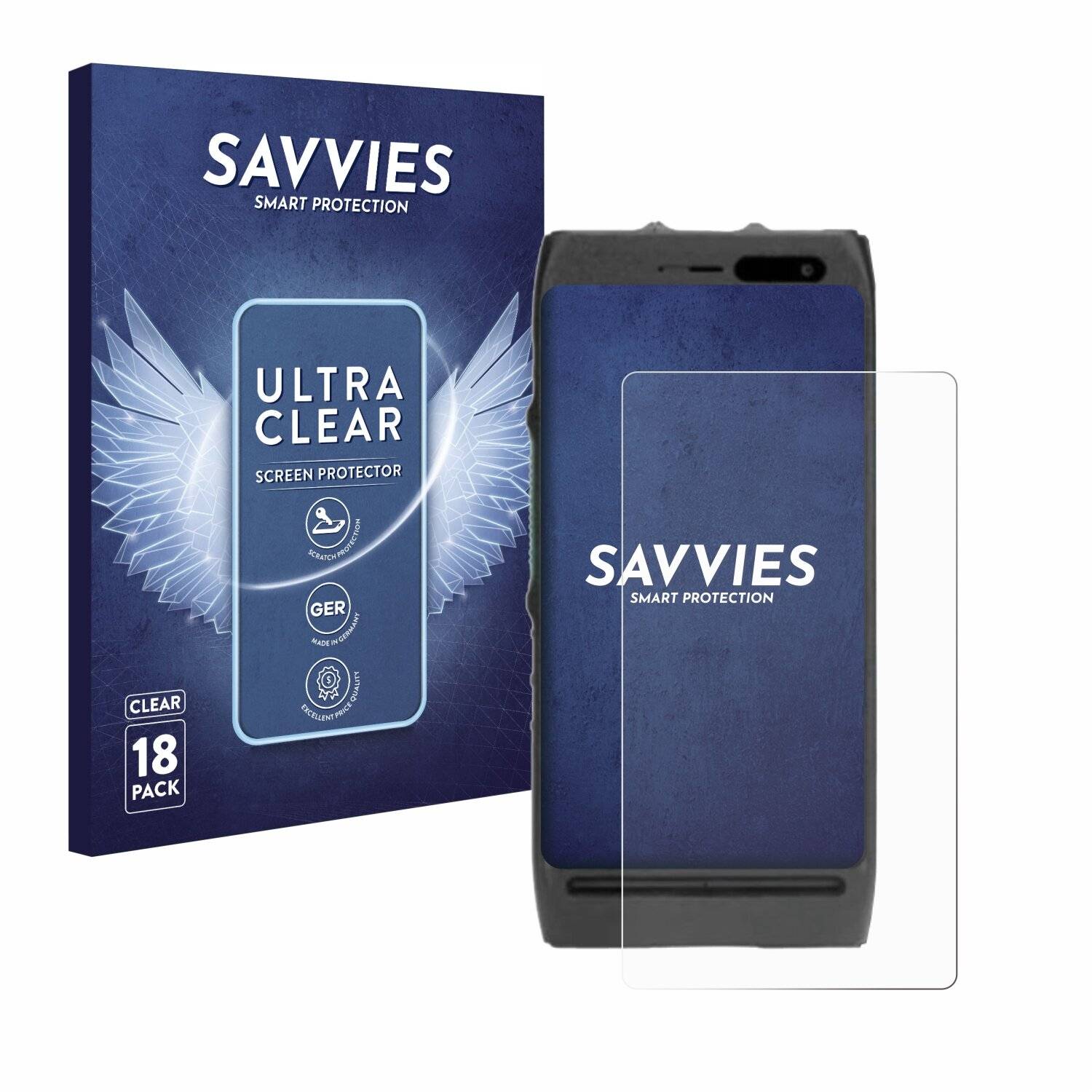 18x Savvies Displayschutz-Folie für Motorola Lex