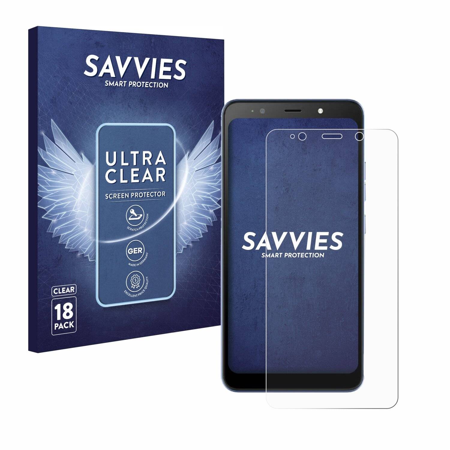 18x Savvies Displayschutz-Folie für Tecno Pop 6